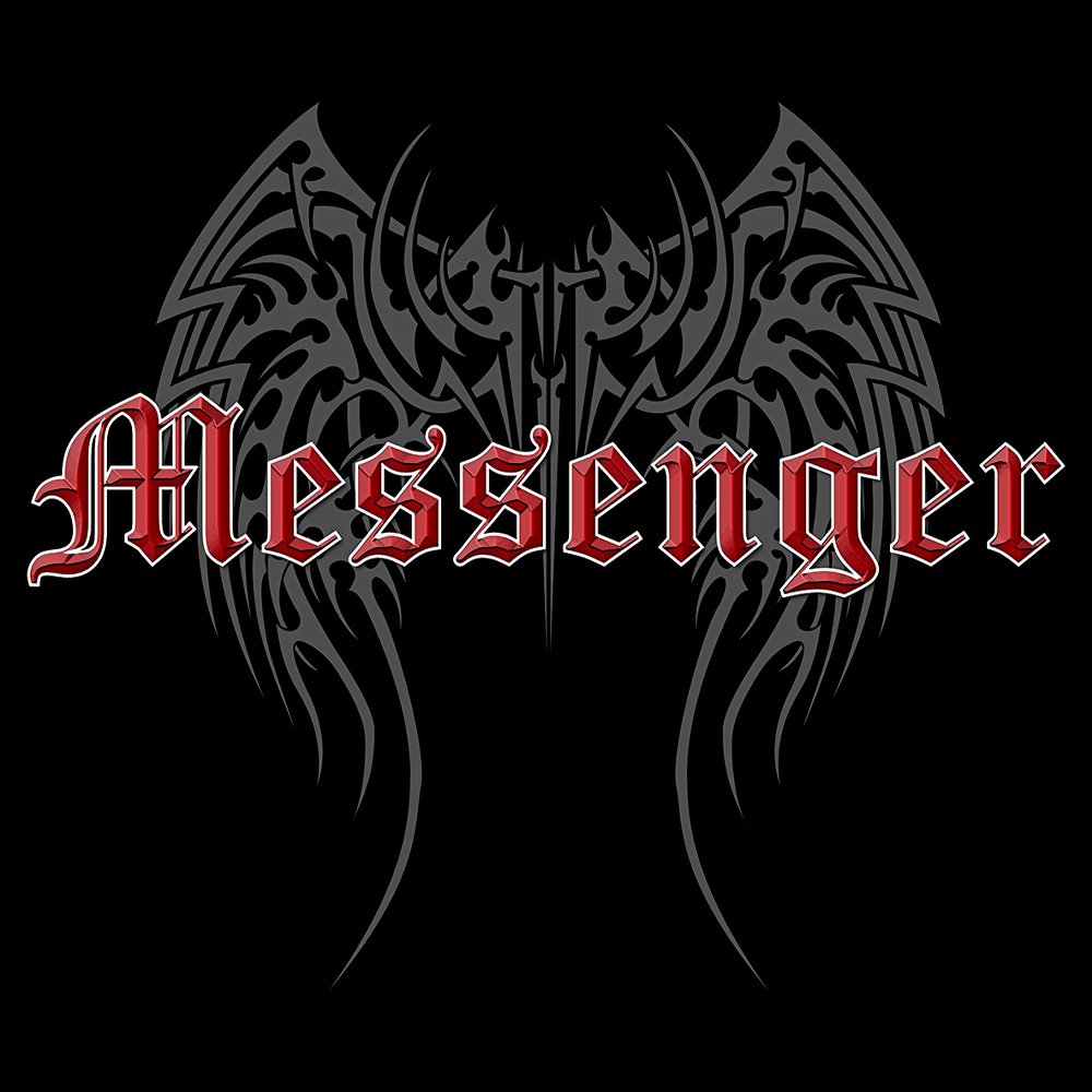 Messenger Logo - Black Denim Printed Patches (2 sizes)