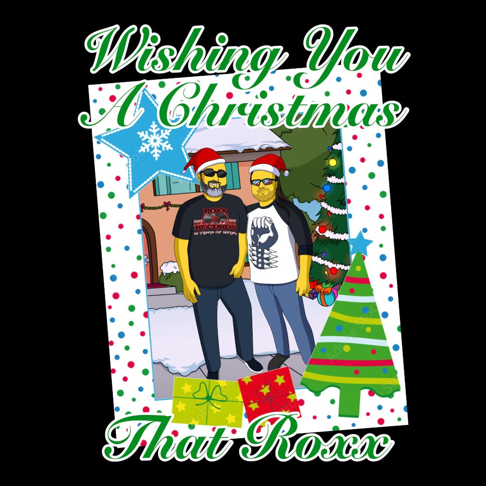 Roxx Productions - Christmas That Roxx (Green) - Black Denim Printed Patches (2 sizes)