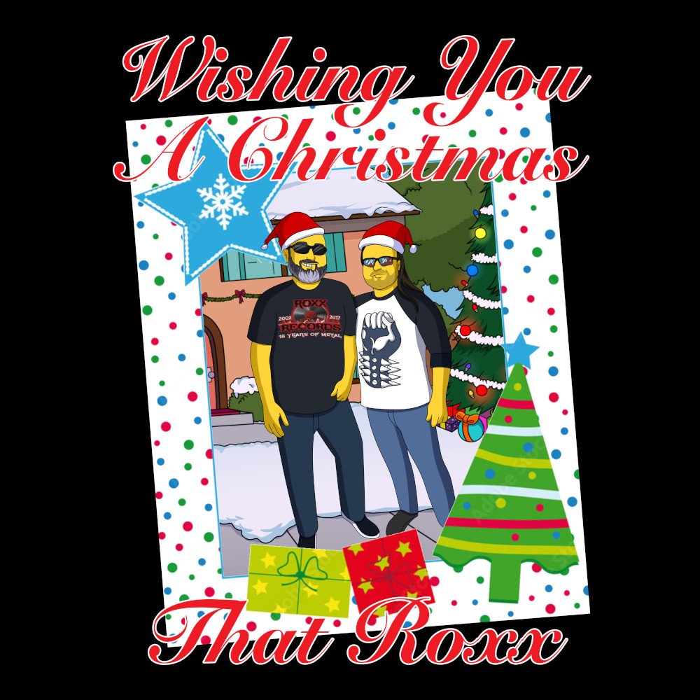 Roxx Productions - Christmas That Roxx - Black Denim Printed Patches (2 sizes)