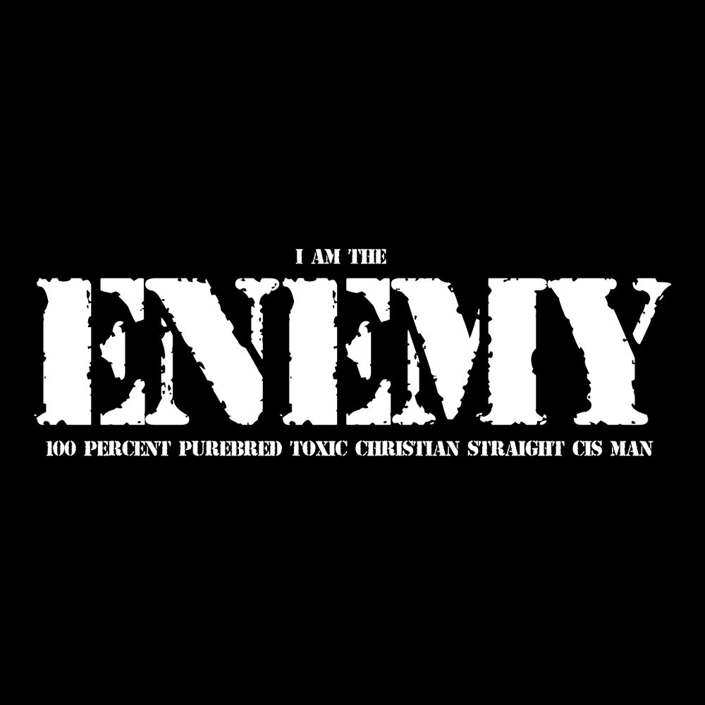The Enemy by Designs Of Defiance - Black Denim Printed Patches (2 sizes)