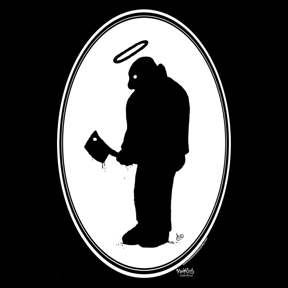 The Killer by The Wounded Society - Black Denim Printed Patches (2 sizes)
