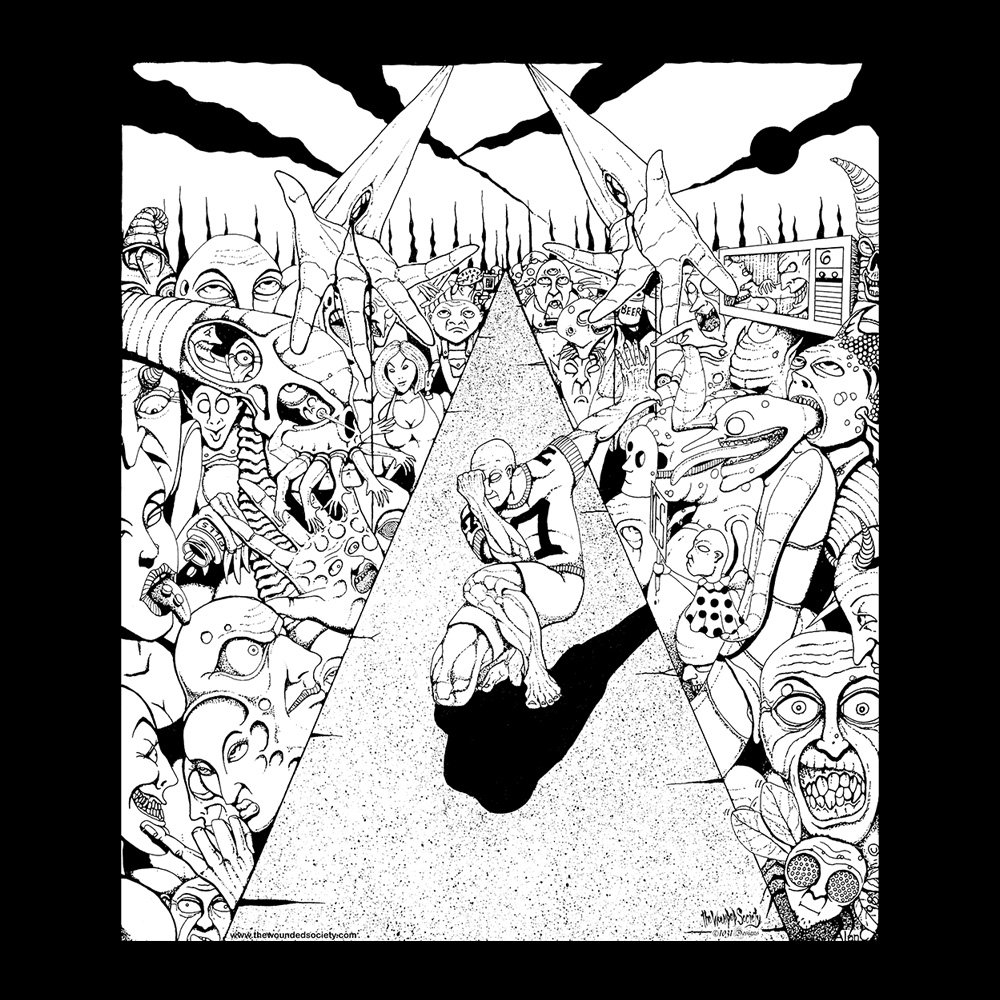 The Path by The Wounded Society - Black Denim Printed Patches (2 sizes)