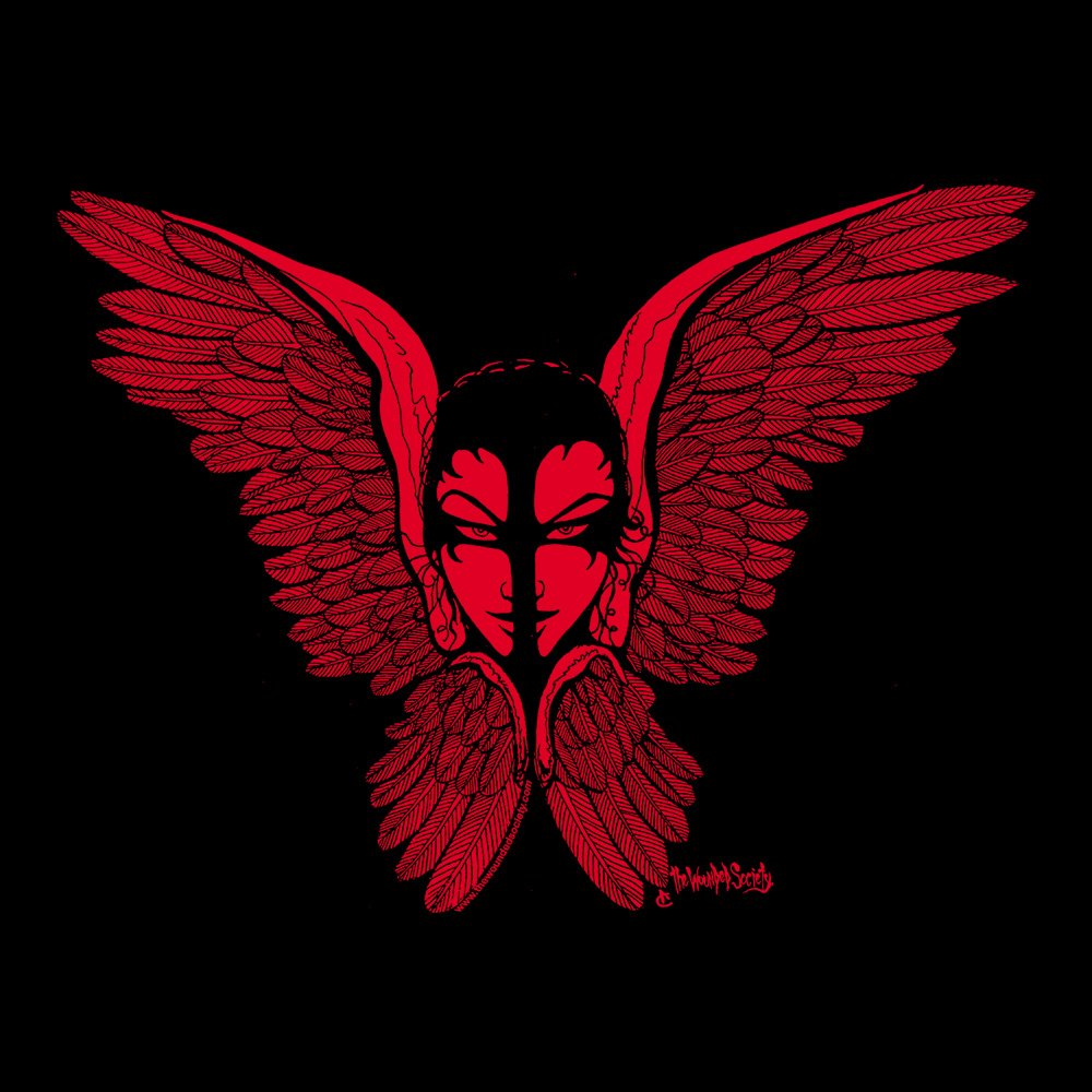 The Seraphim by The Wounded Society (Red) - Black Denim Printed Patches (2 sizes)