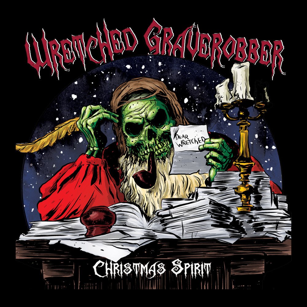 Wretched Graverobber - Christmas Spirit - Black Denim Printed Patches (2 sizes)