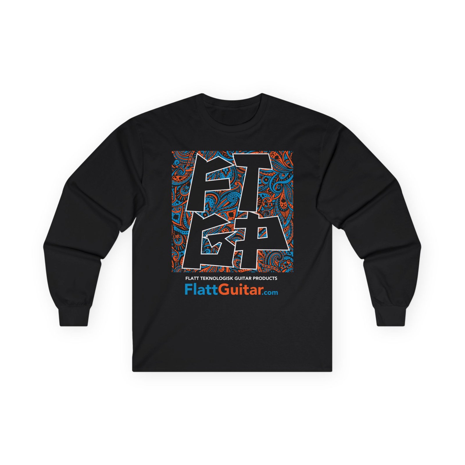 Flatt Teknologisk Guitar Products Paisley Long Sleeve Tshirt