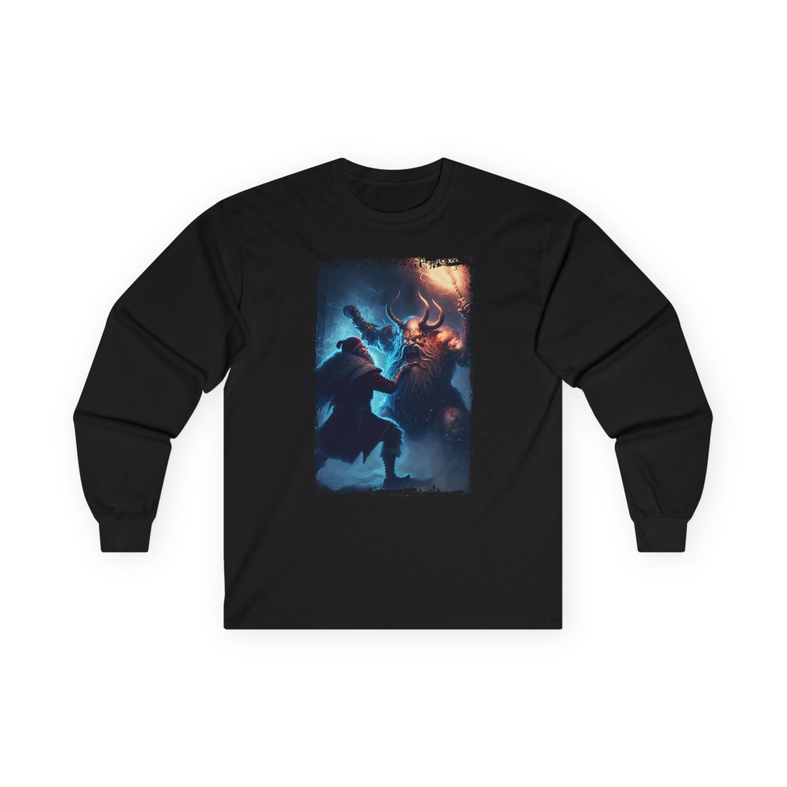 Holiday Horrors - Santa Vs Krampus Long Sleeve Tshirt
