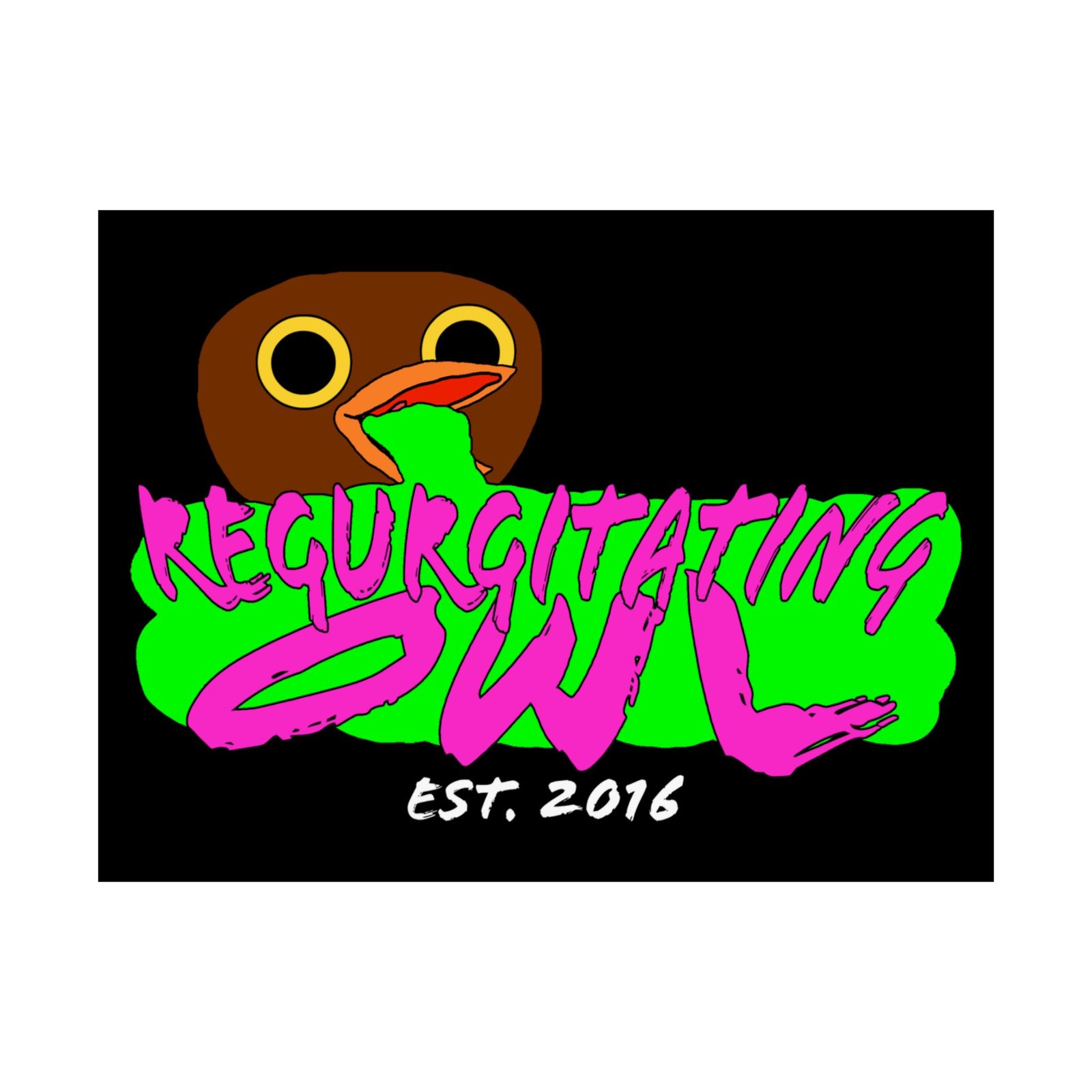 Regurgitating Owl - Since 2016 (Nest Productions) Poster Prints (210gsm)