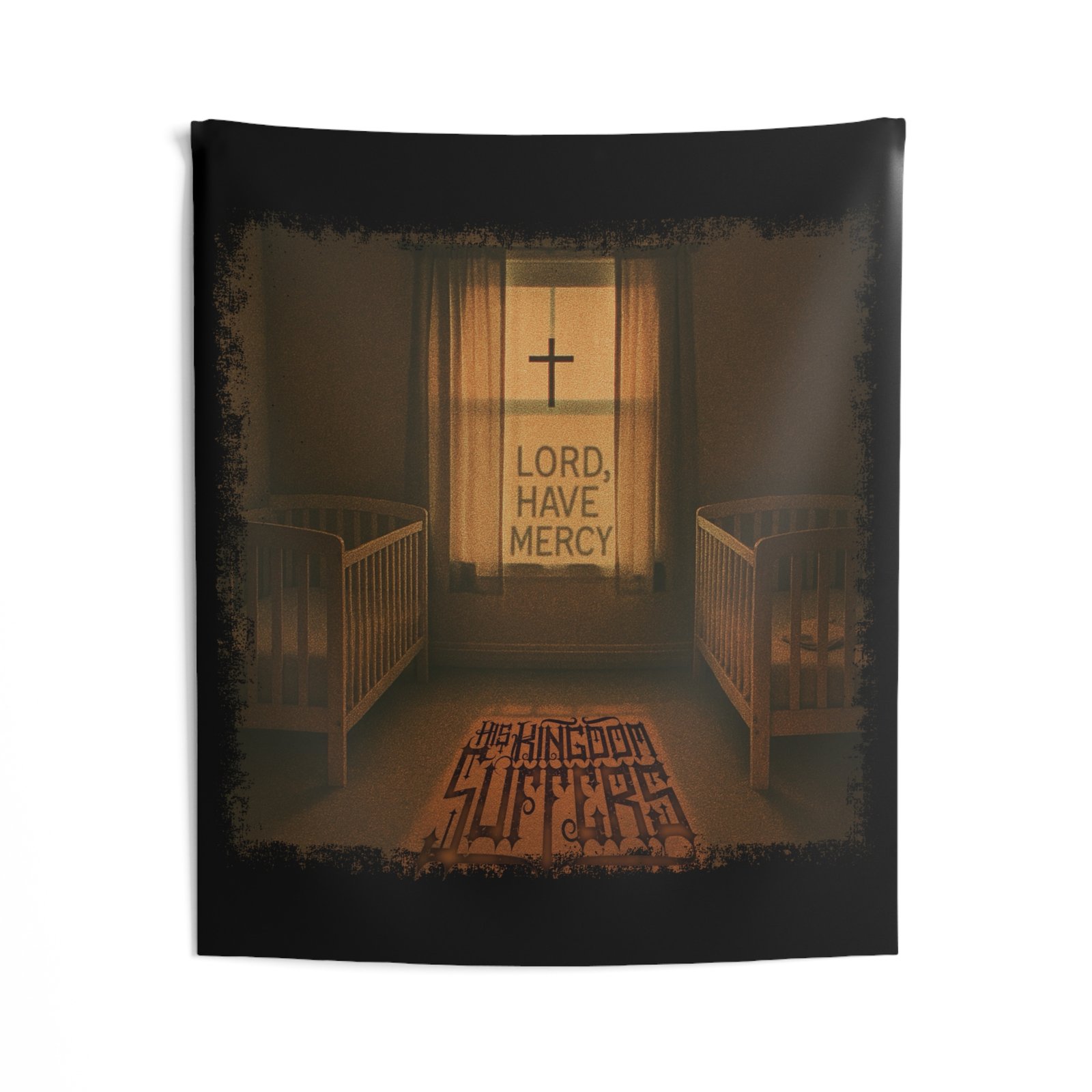 His Kingdom Suffers - Lord, Have Mercy  (The Charon Collective) Indoor Wall Tapestries