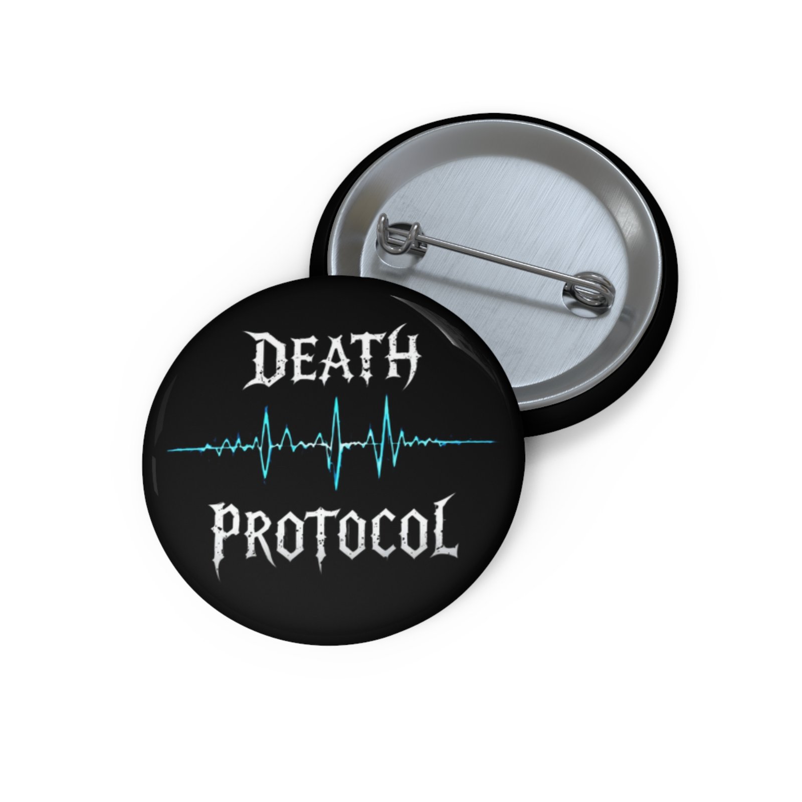 Death Protocol Logo Pin Buttons