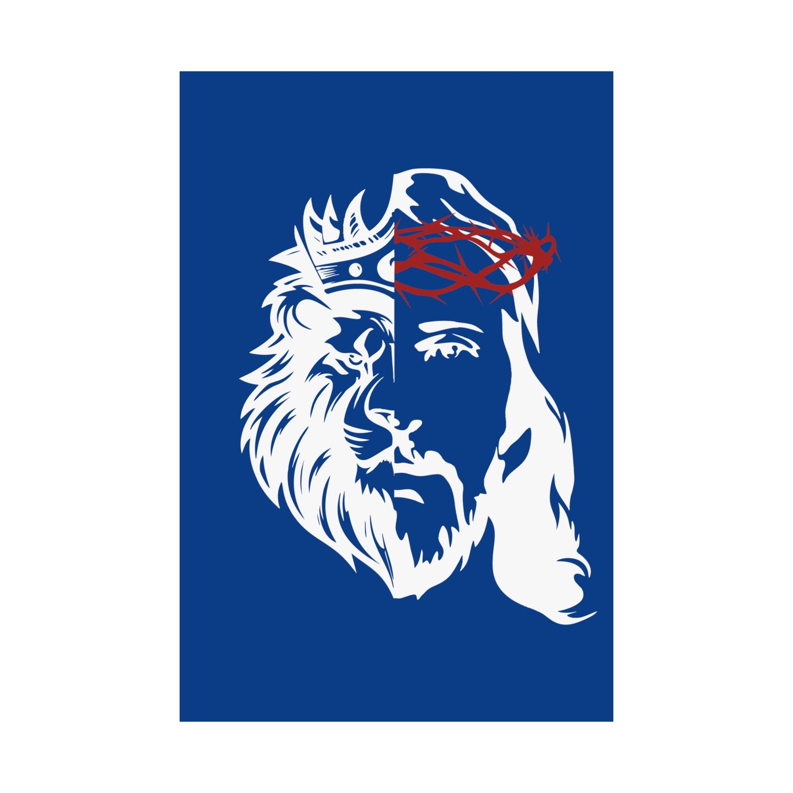 Forsaken Hero - Lion Poster Prints (210gsm) (Blue)