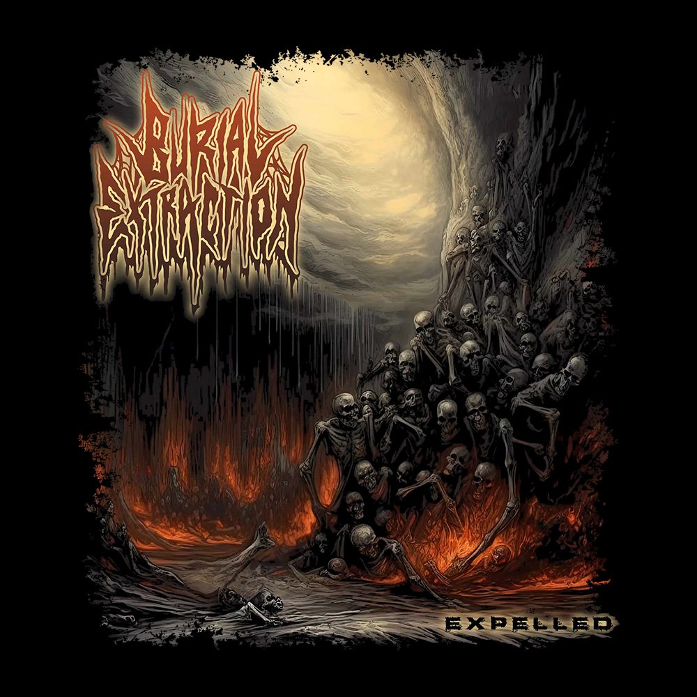 Burial Extraction - Expelled (The Charon Collective) - Black Denim Printed Patches (2 sizes)