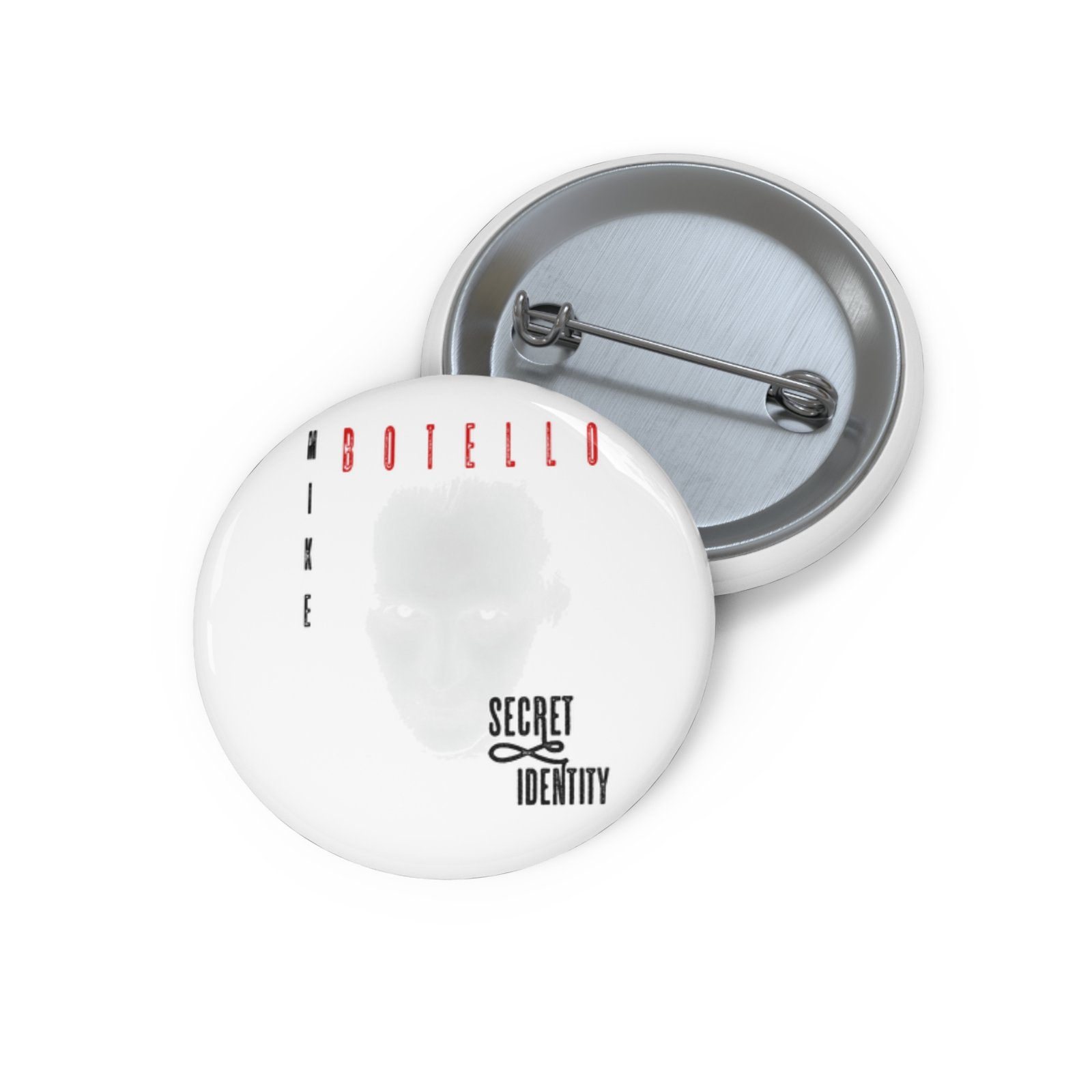 Mike Botello - Secret Identity Pin Buttons
