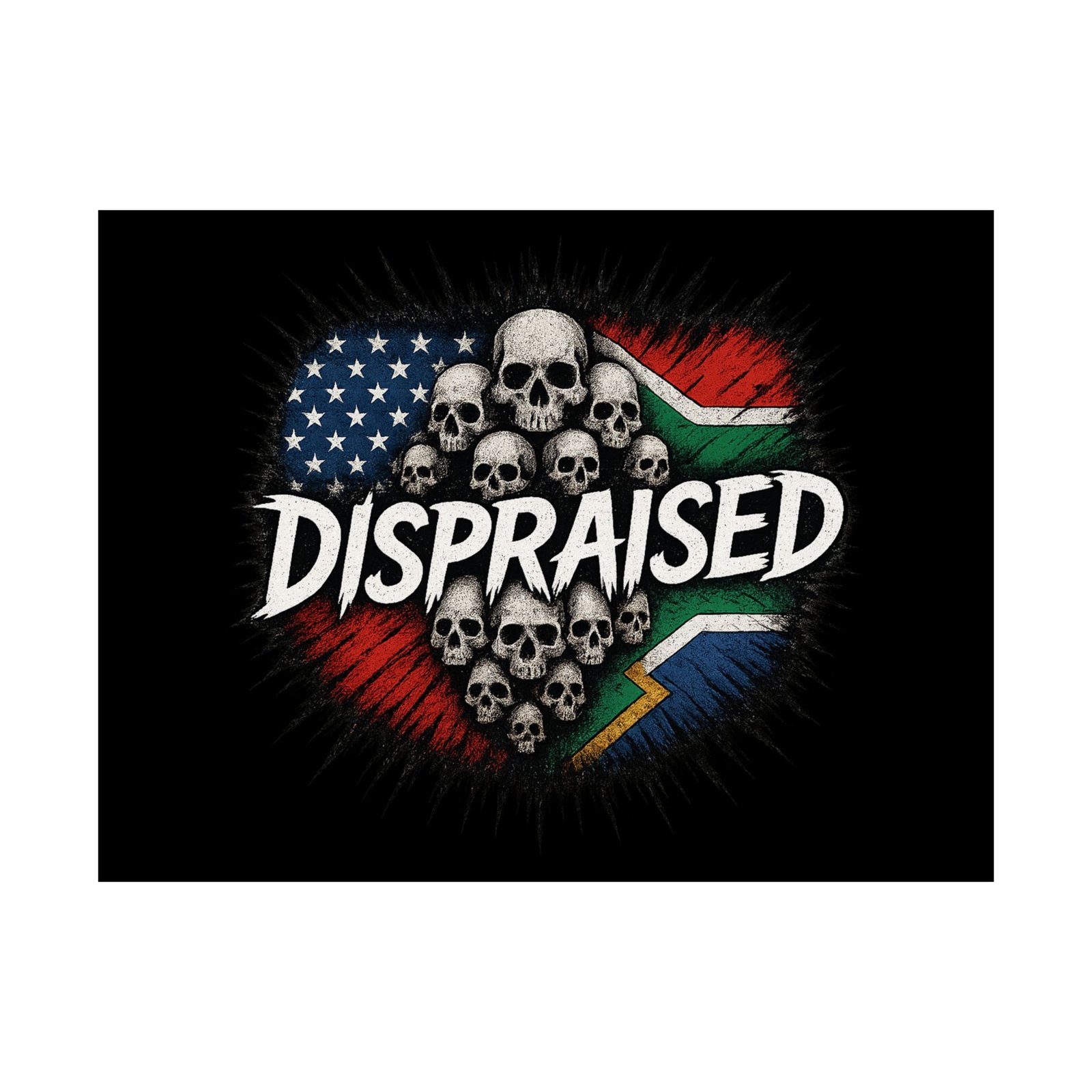 Dispraised - Skulls And Flags Poster Prints (210gsm)
