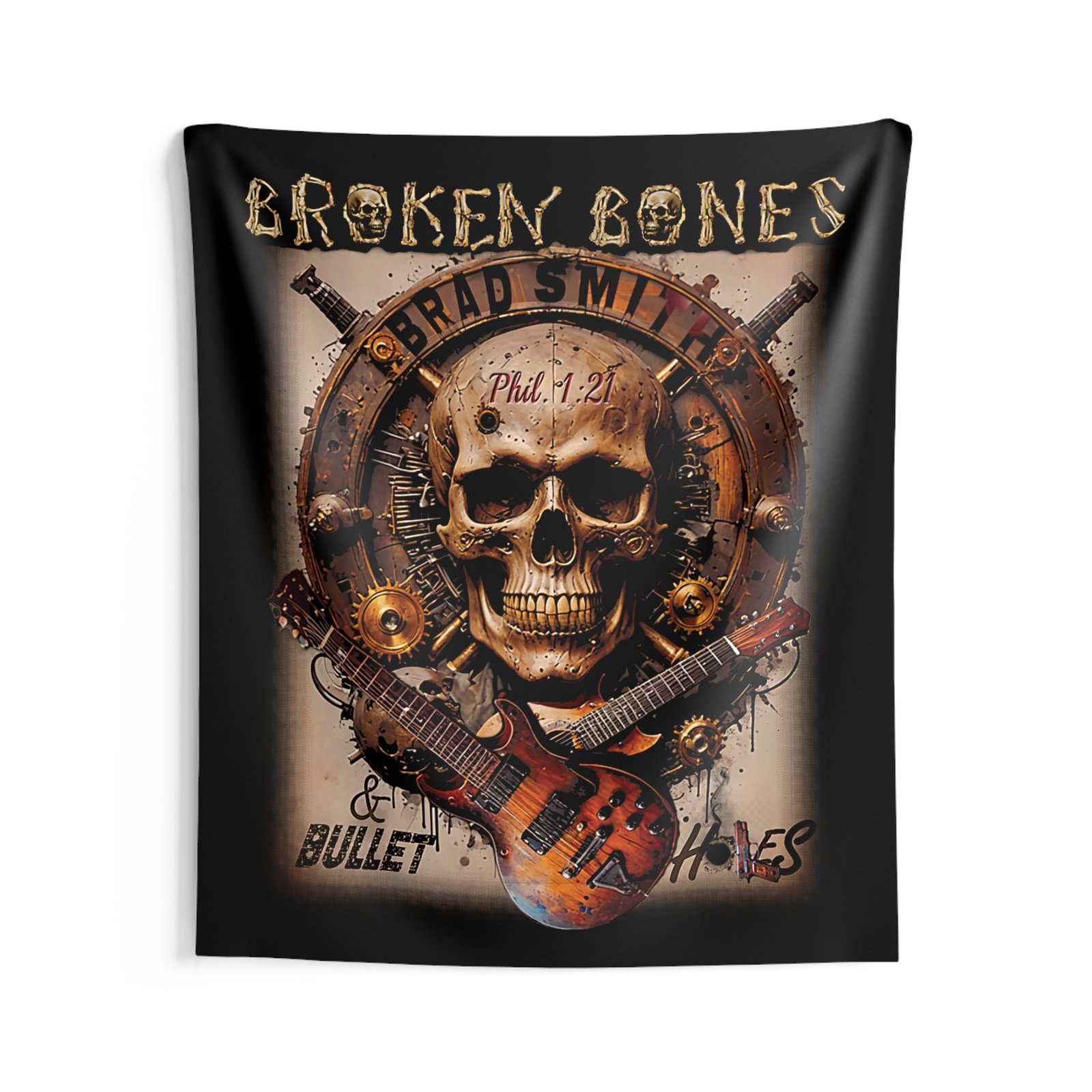 Brad Smith - Broken Bones And Bullet Holes Indoor Wall Tapestries
