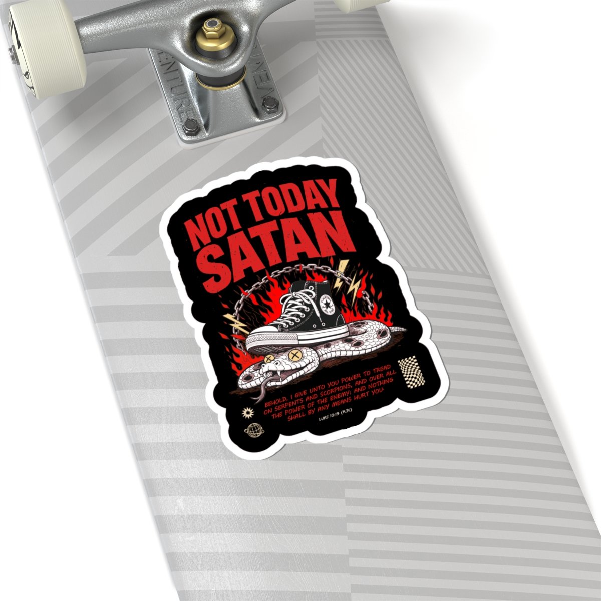 Tavares Artwork - Not Today, Satan Die Cut Stickers