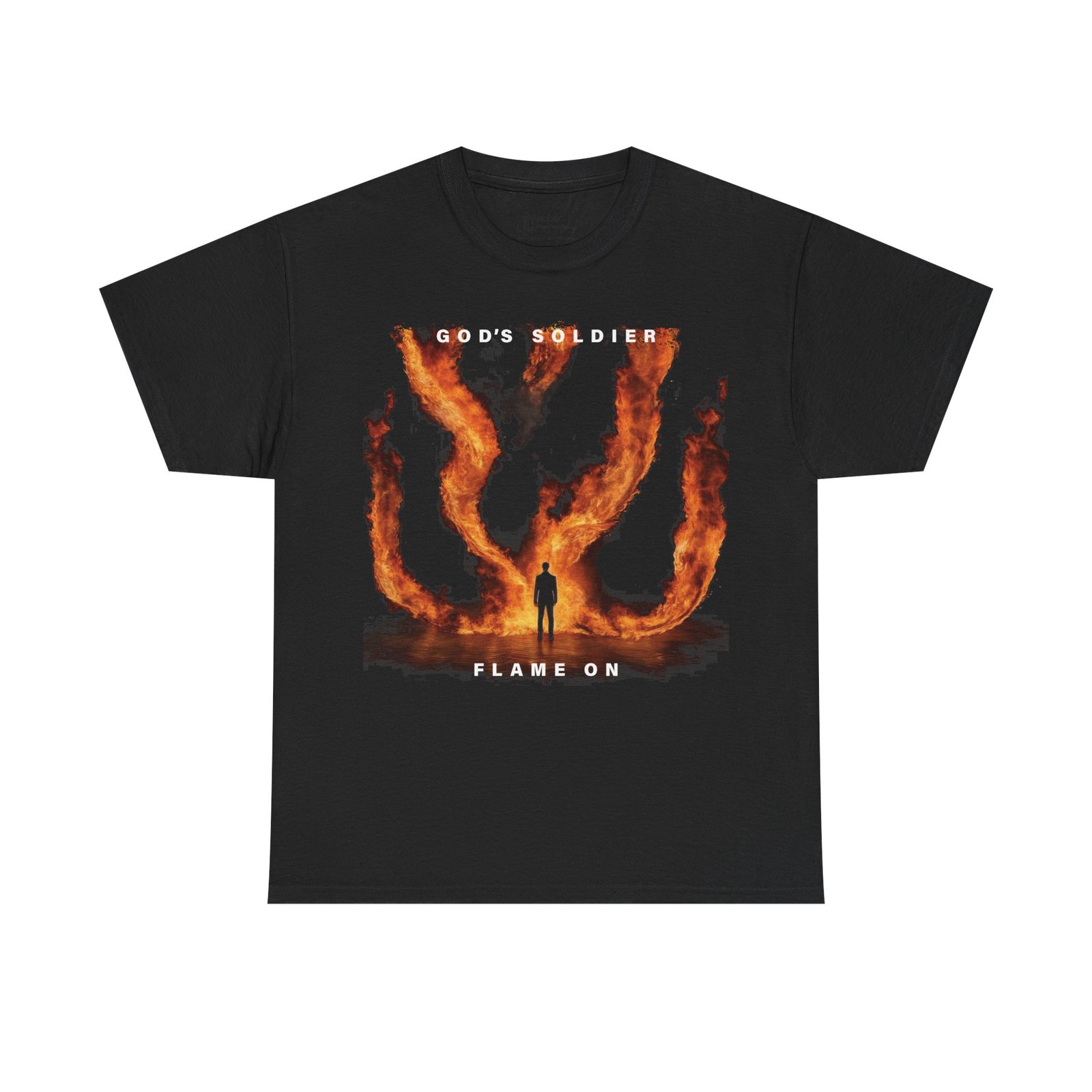 God's Soldier - Flame On Short Sleeve T-shirt
