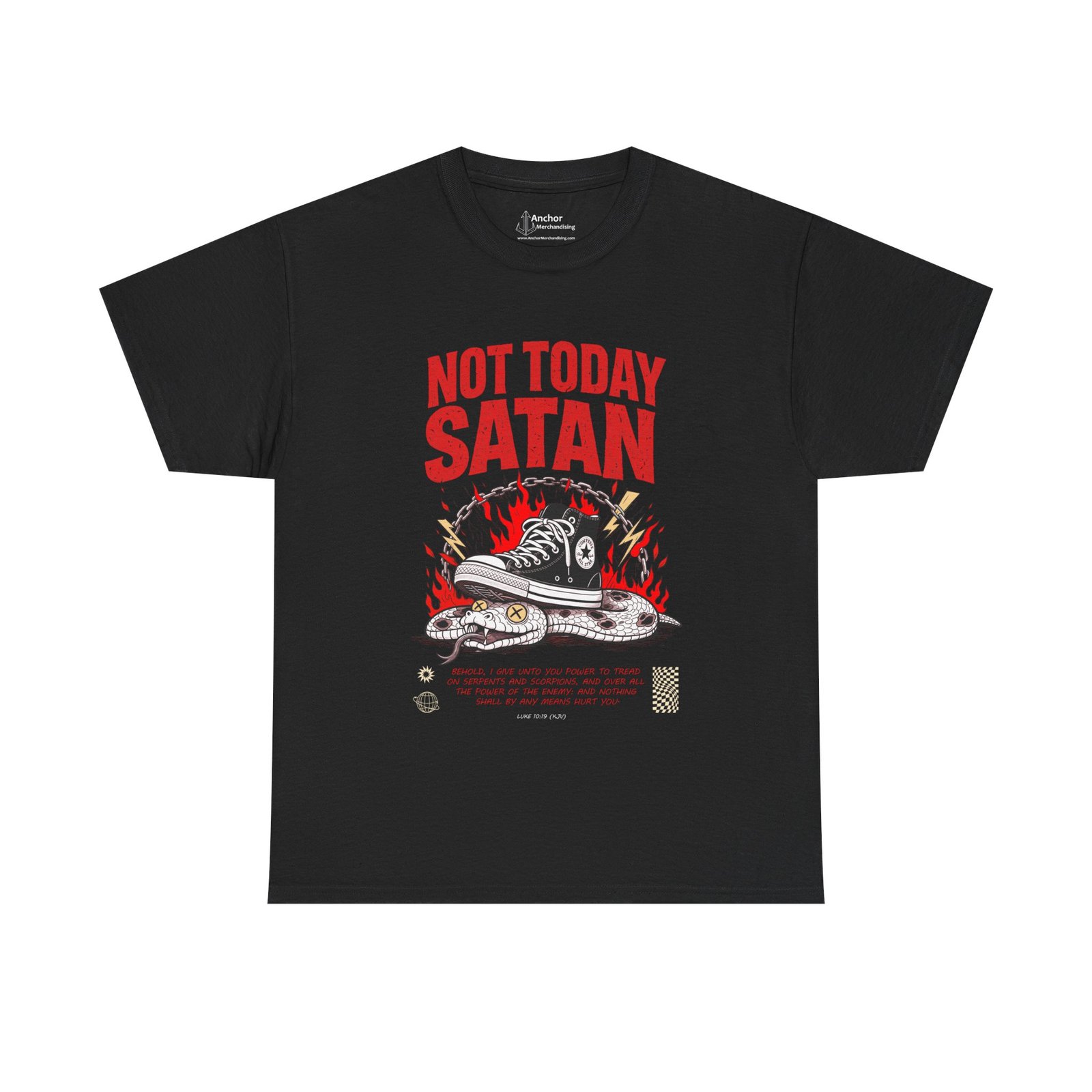 Tavares Artwork - Not Today, Satan Short Sleeve T-shirt