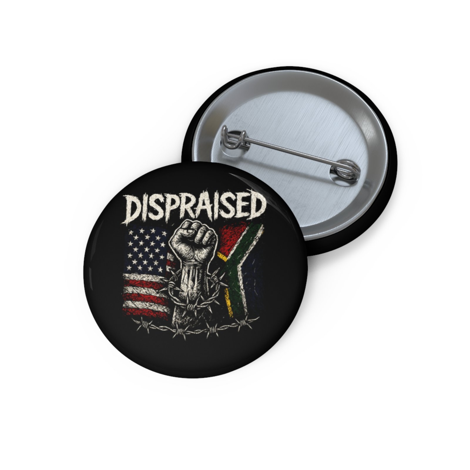 Dispraised - Flags And Barbwire Pin Buttons