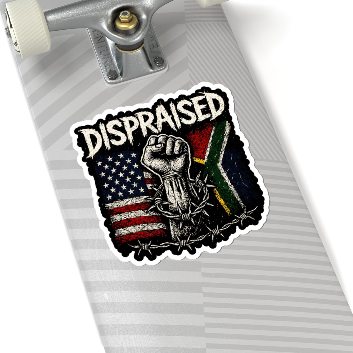 Dispraised - Flags And Barbwire Die Cut Stickers