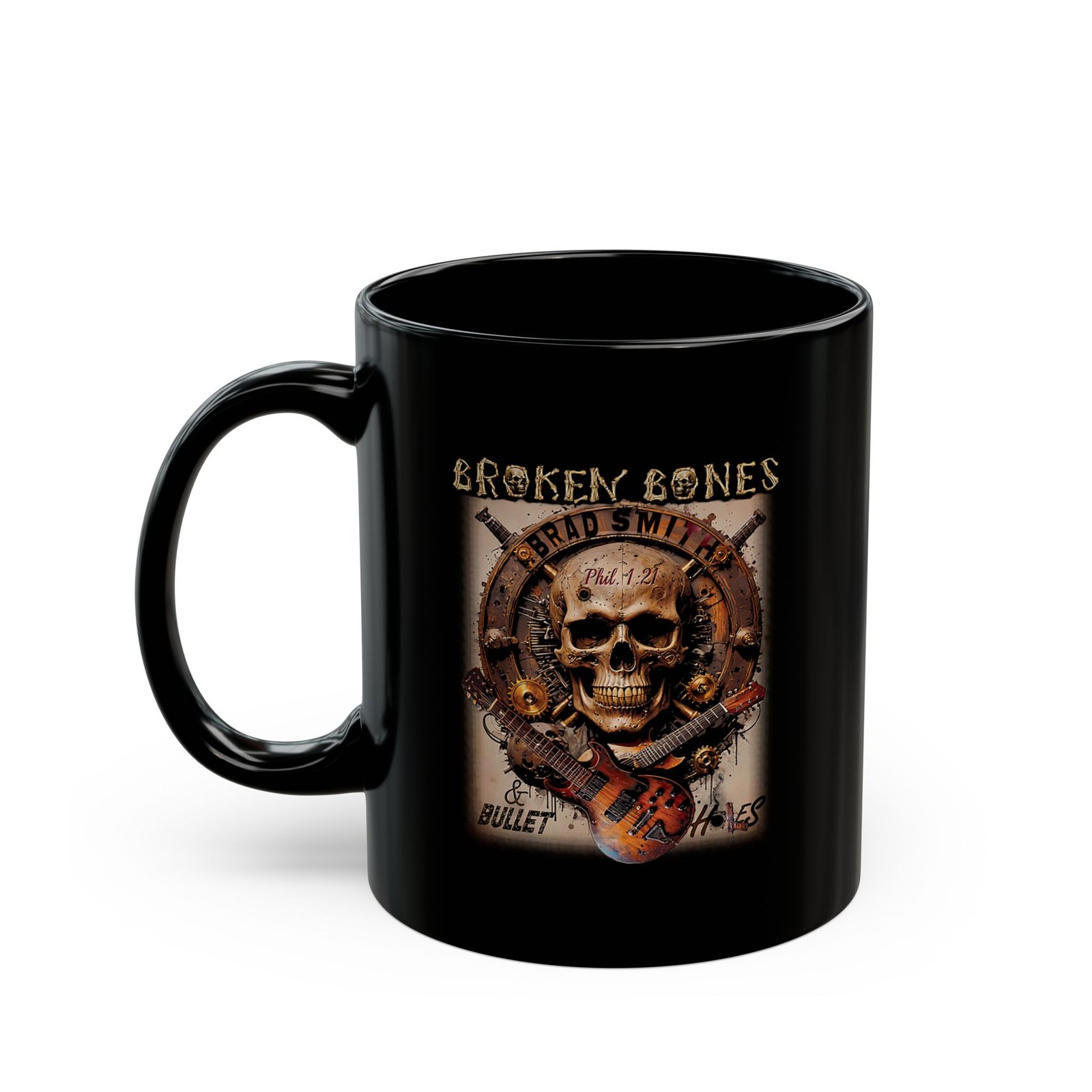 Brad Smith - Broken Bones And Bullet Holes 11oz Black Mugs