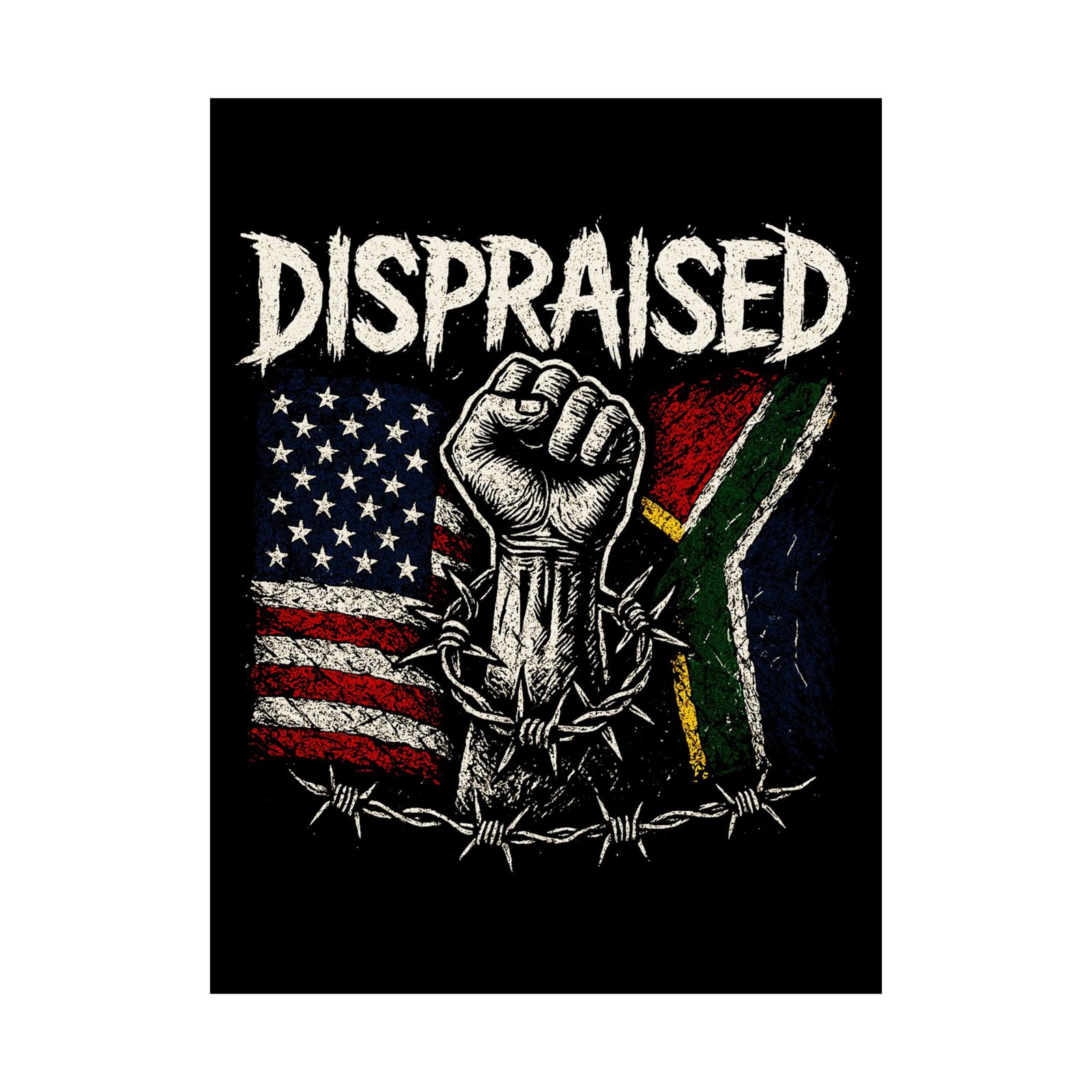 Dispraised - Flags And Barbwire Poster Prints (210gsm)