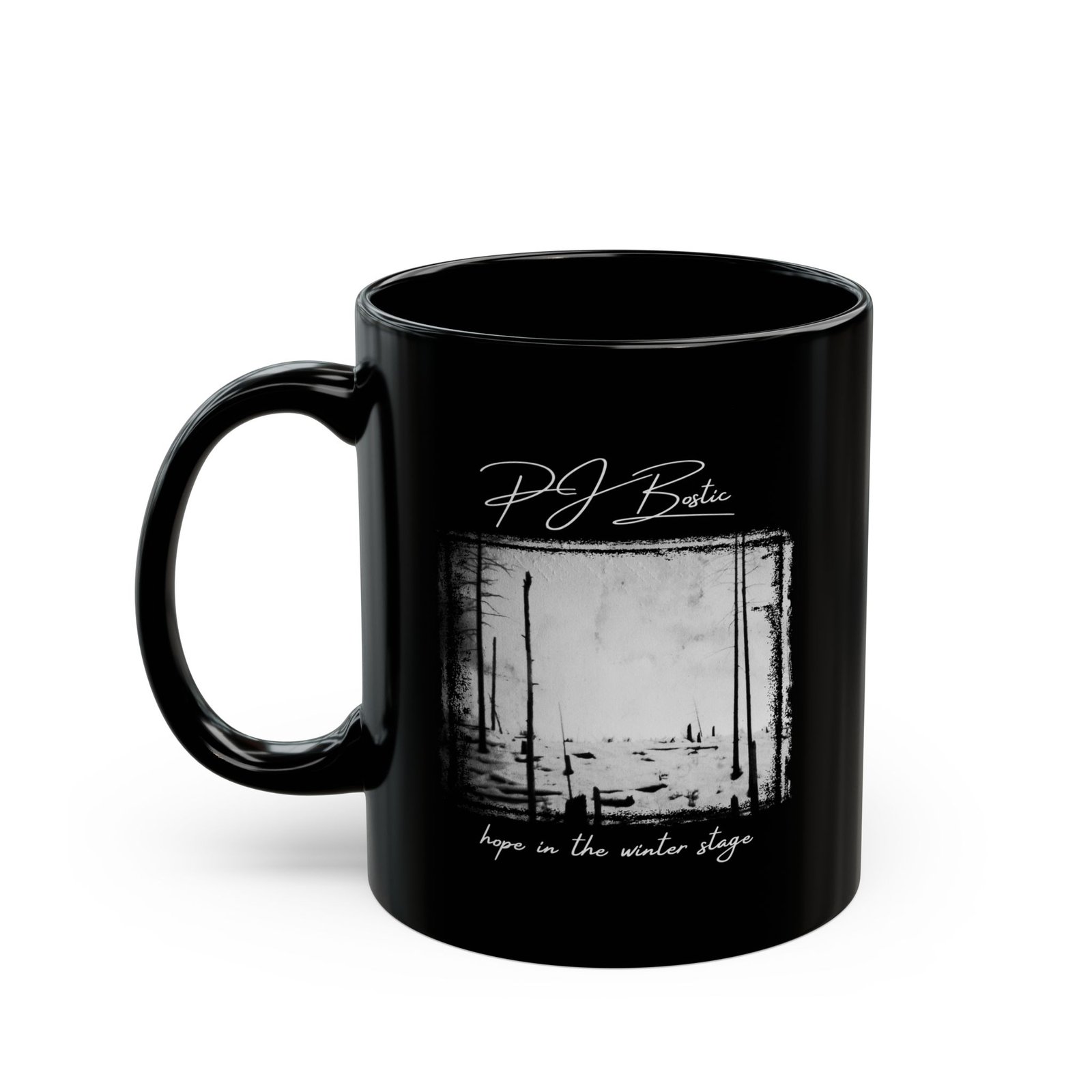 PJ Bostic - Hope In The Winter Stage 11oz Black Mugs