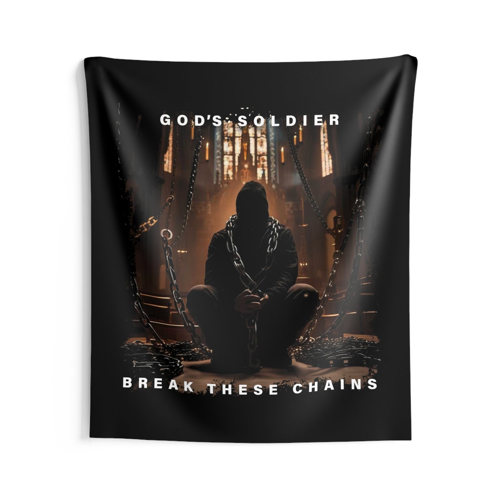 God's Soldier - Break These Chains Indoor Wall Tapestries