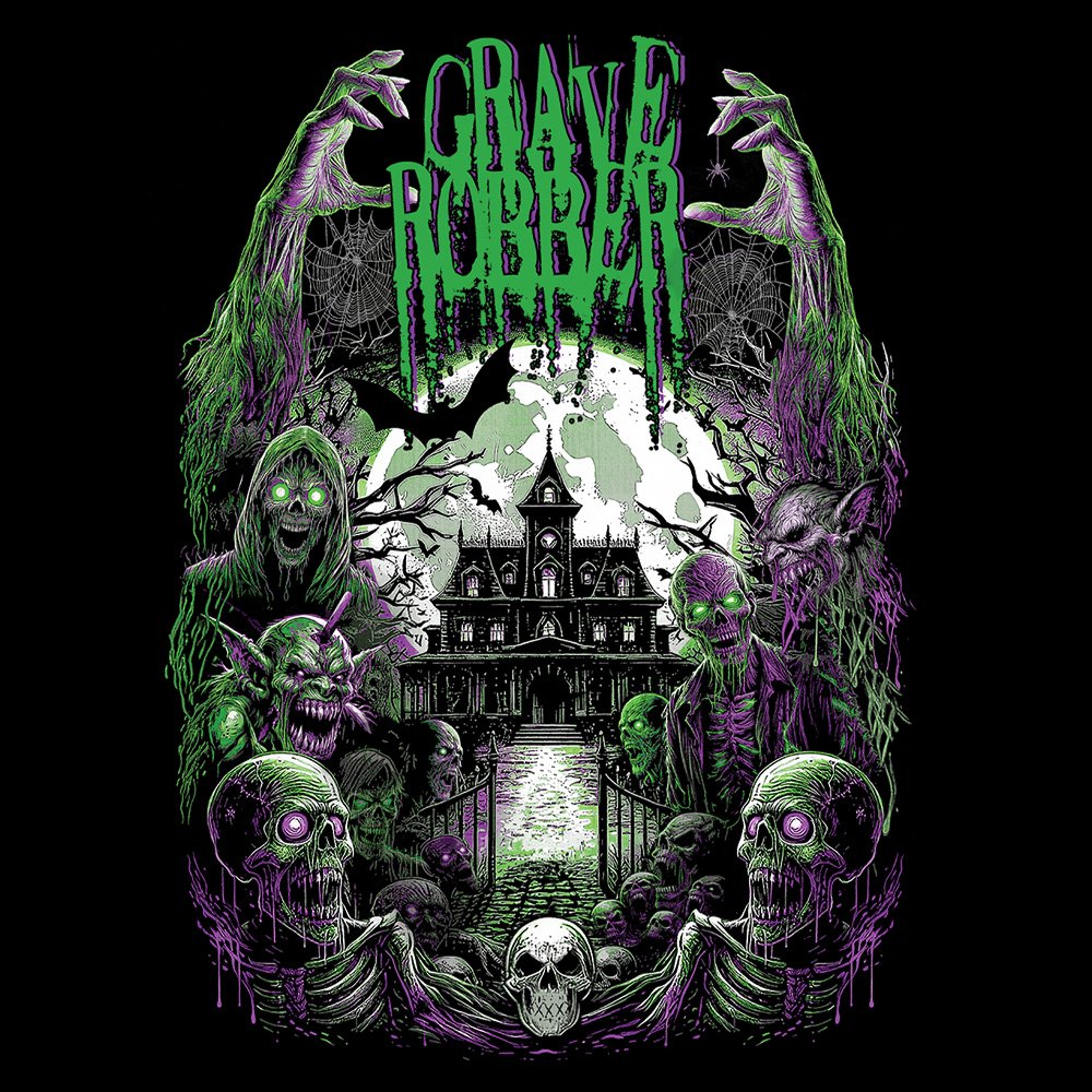 Grave Robber - XX Years - Black Denim Printed Patches (2 sizes)