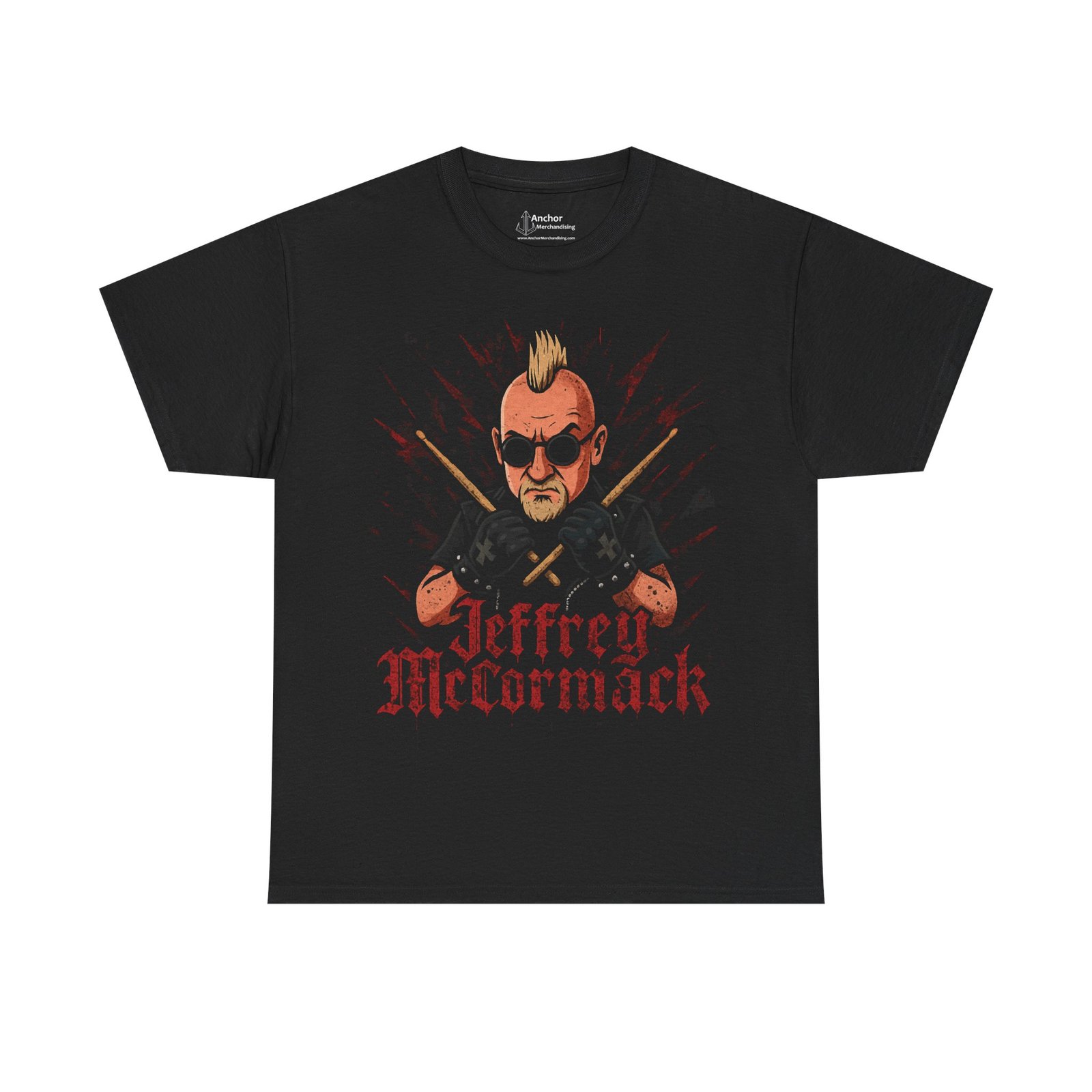 Jeffrey McCormack Cartoon Short Sleeve T-shirt (2-Sided)