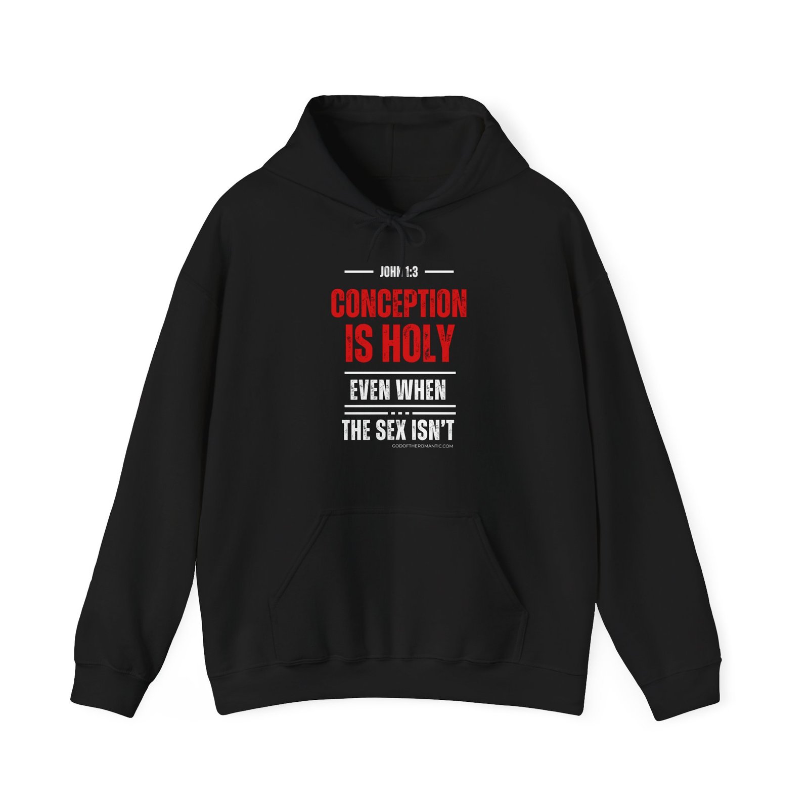 God Of The Romantic - Conception Is Holy Pullover Hooded Sweatshirt