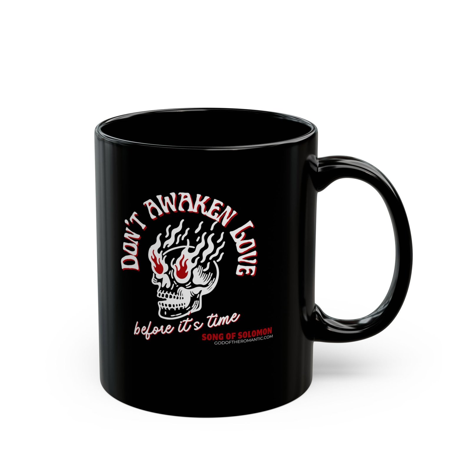 God Of The Romantic - Awaken Skull 11oz Black Mugs - Image 3