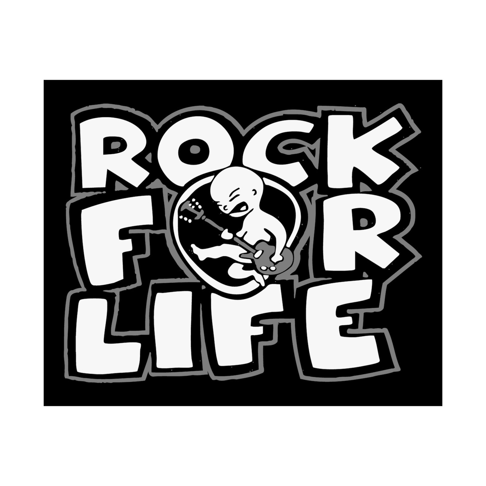 Rock For Life Logo Poster Prints (210gsm)