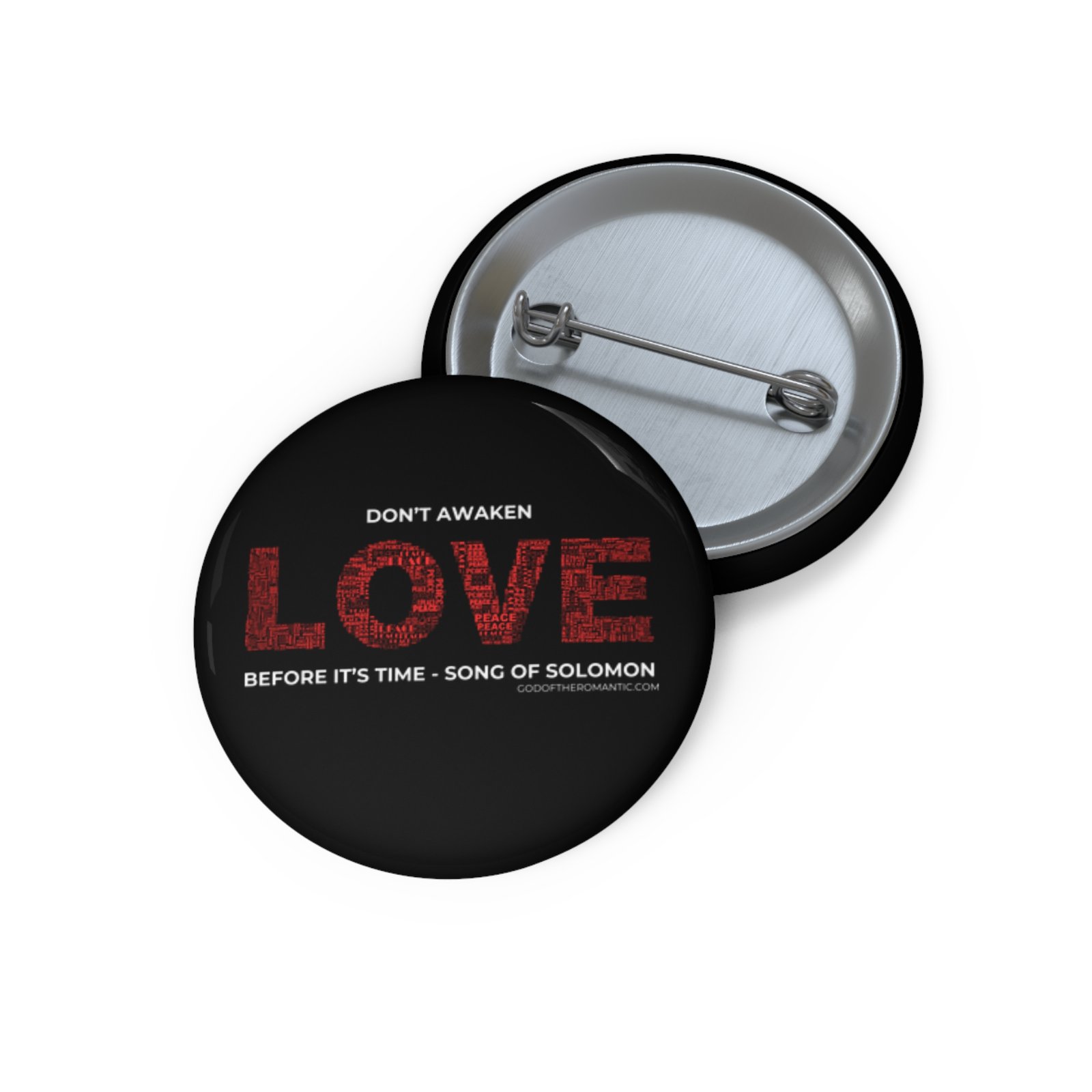 God Of The Romantic - Love In Peace Pin Buttons