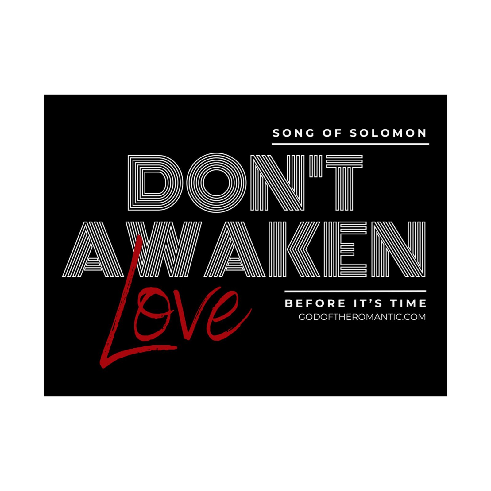 God Of The Romantic - Awaken (Pinstripes Version) Poster Prints (210gsm)