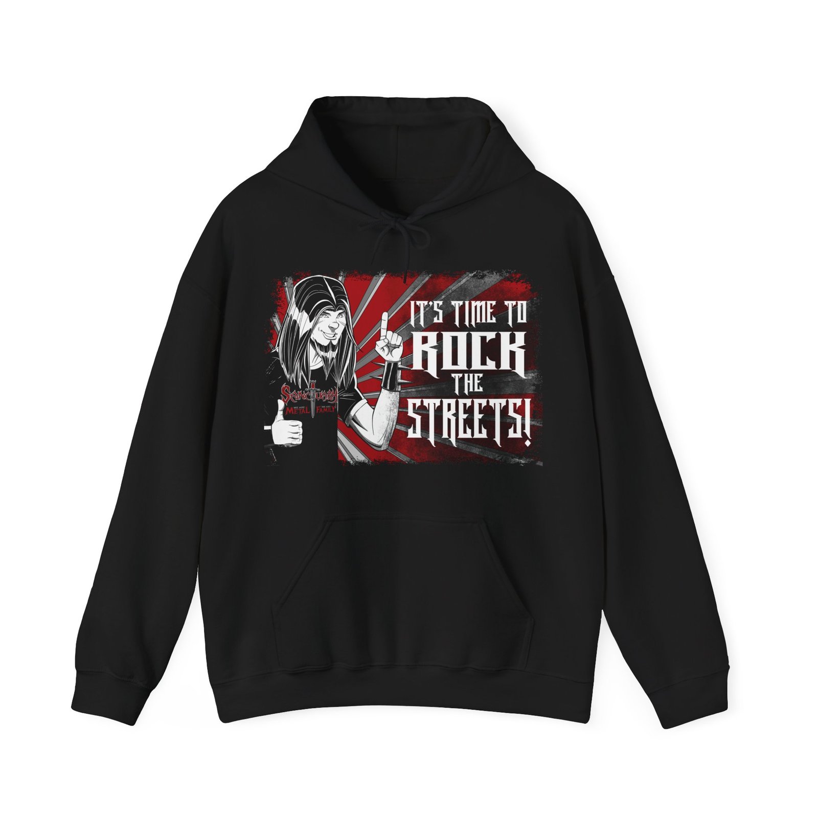 Sanctuary International - It's Time To Rock Pullover Hooded Sweatshirt