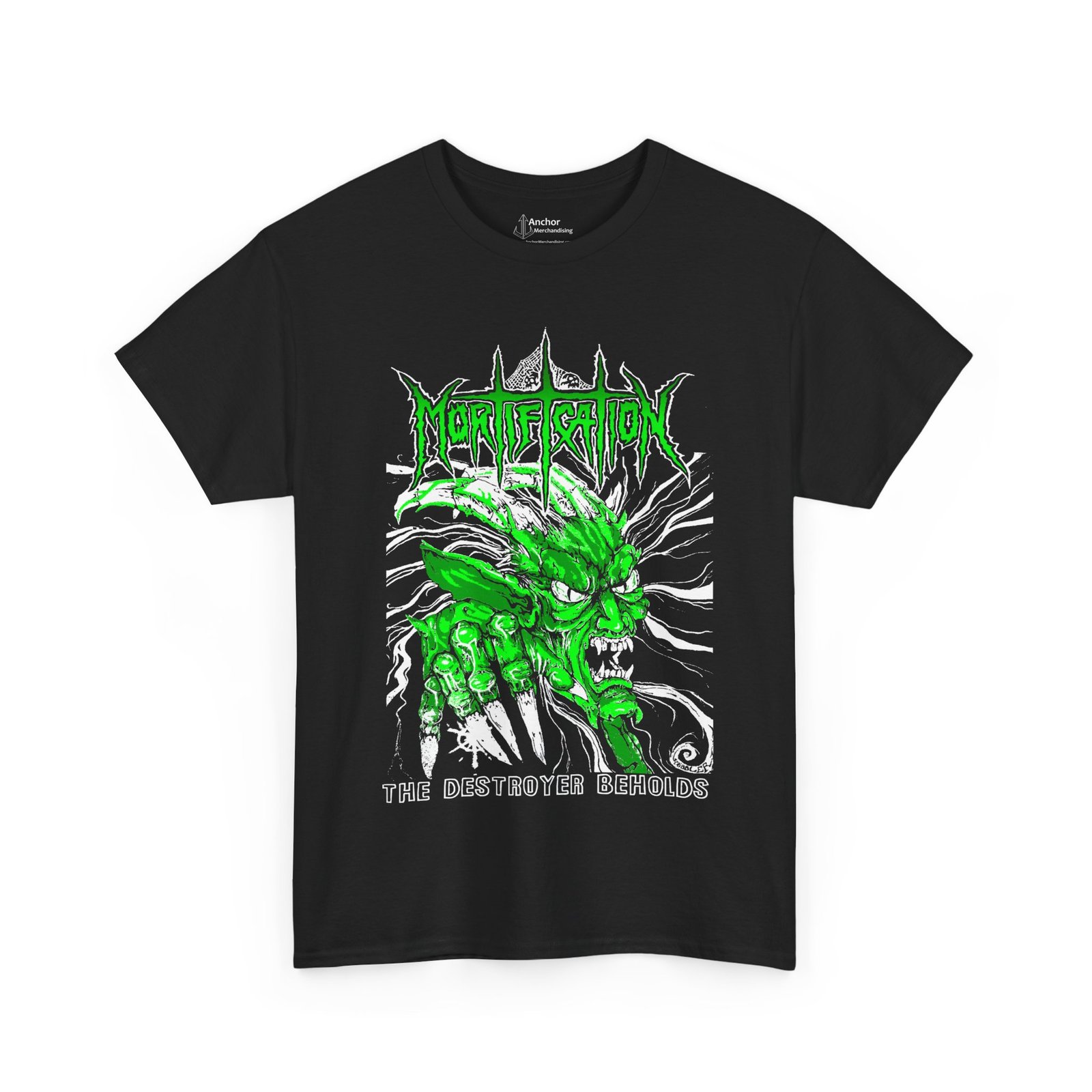 Mortification The Destroyer Beholds (Green) Short Sleeve Tshirt