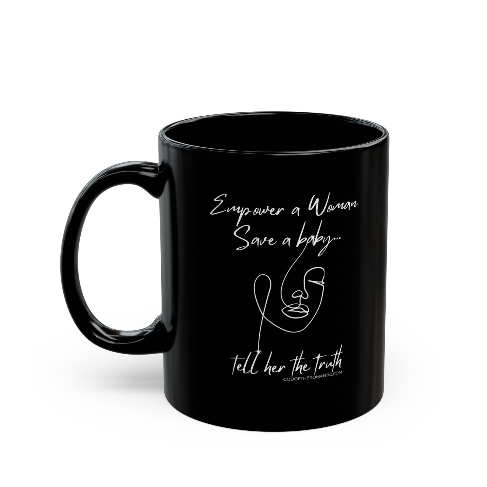 God Of The Romantic - Empower 11oz Black Mugs