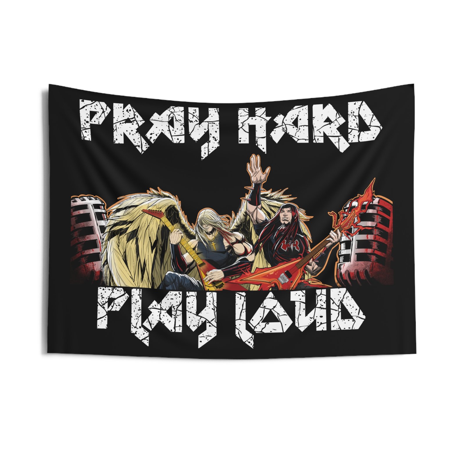 Sanctuary International - Pray Hard Pray Loud Indoor Wall Tapestries - Image 2