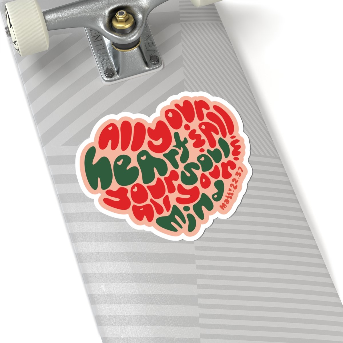 Heart Soul And Mind (Peach) by Anchor Designs - Die Cut Stickers