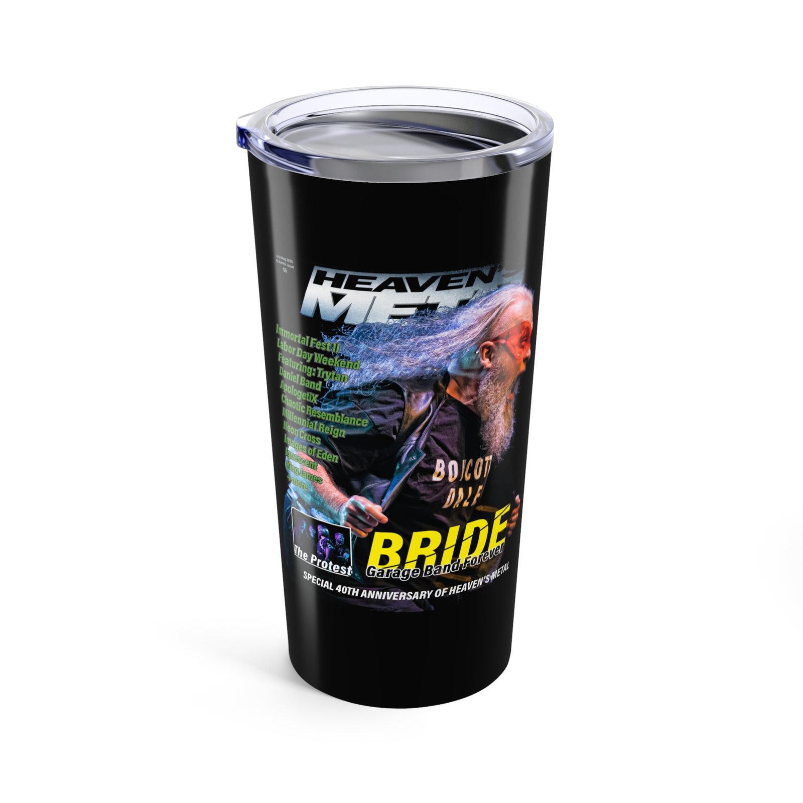 Heaven's Metal 40th Anniversary 20oz Stainless Steel Tumbler - Image 4