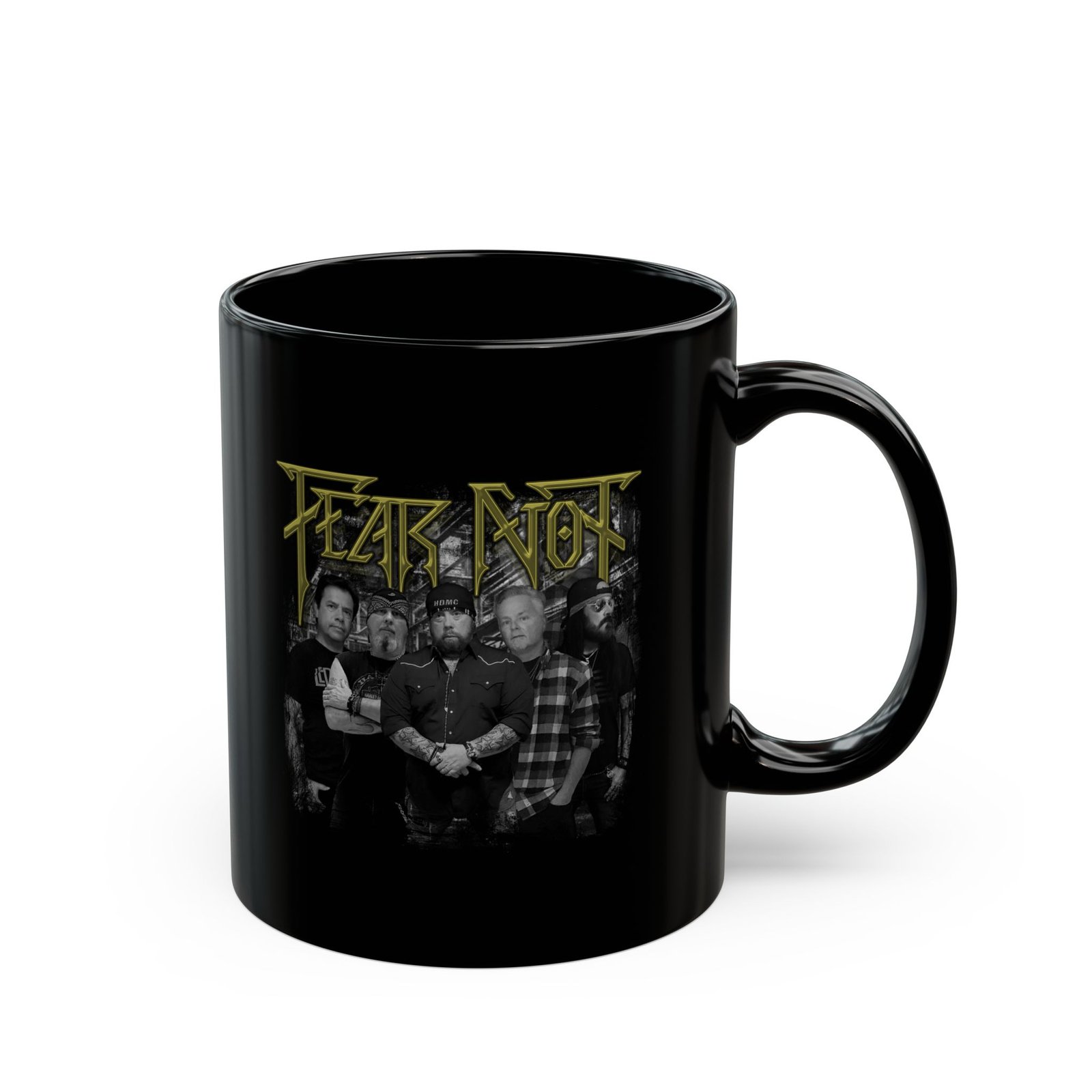 Fear Not Band Photo Black Mugs (11oz, 15oz)