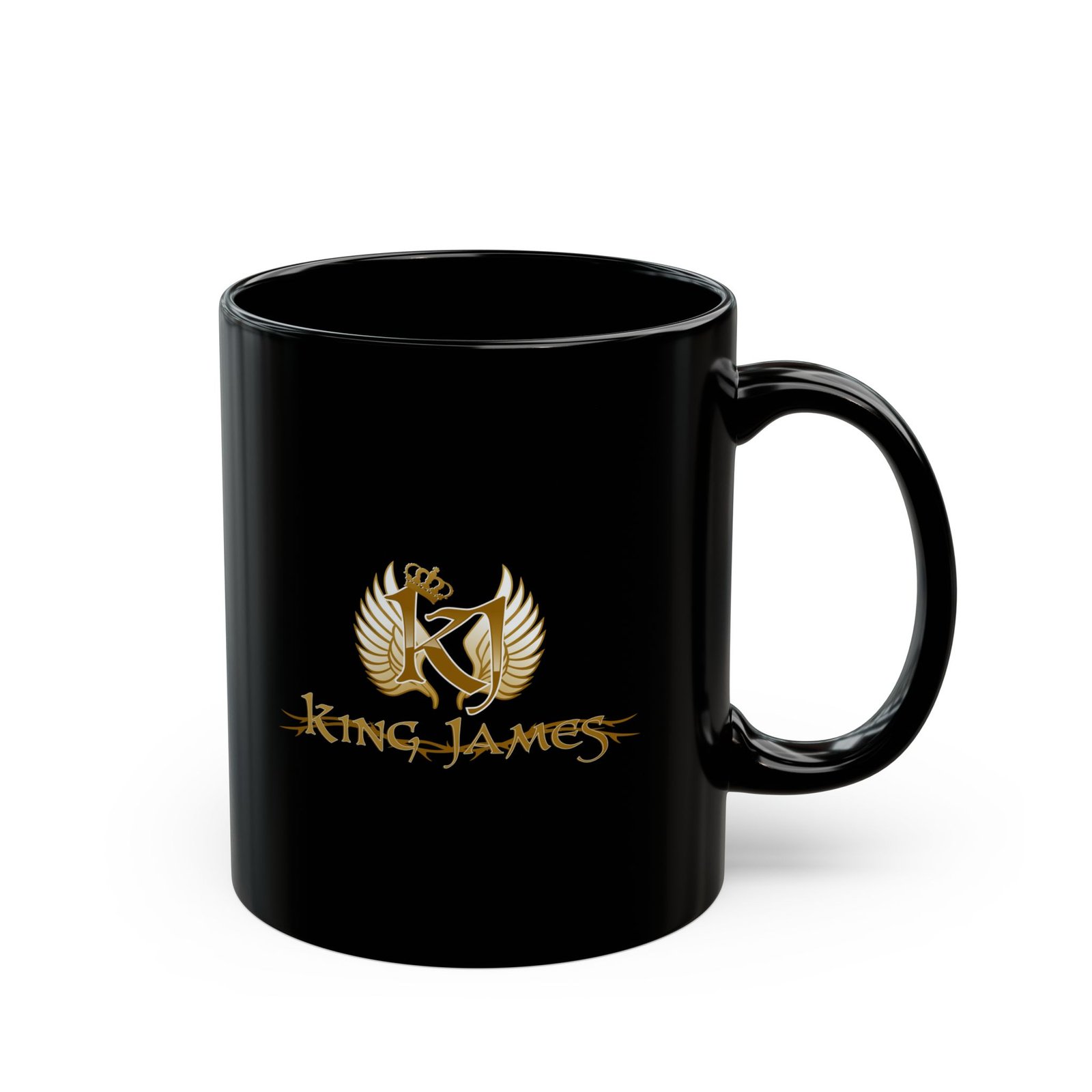 King James Logo 11oz Black Mugs