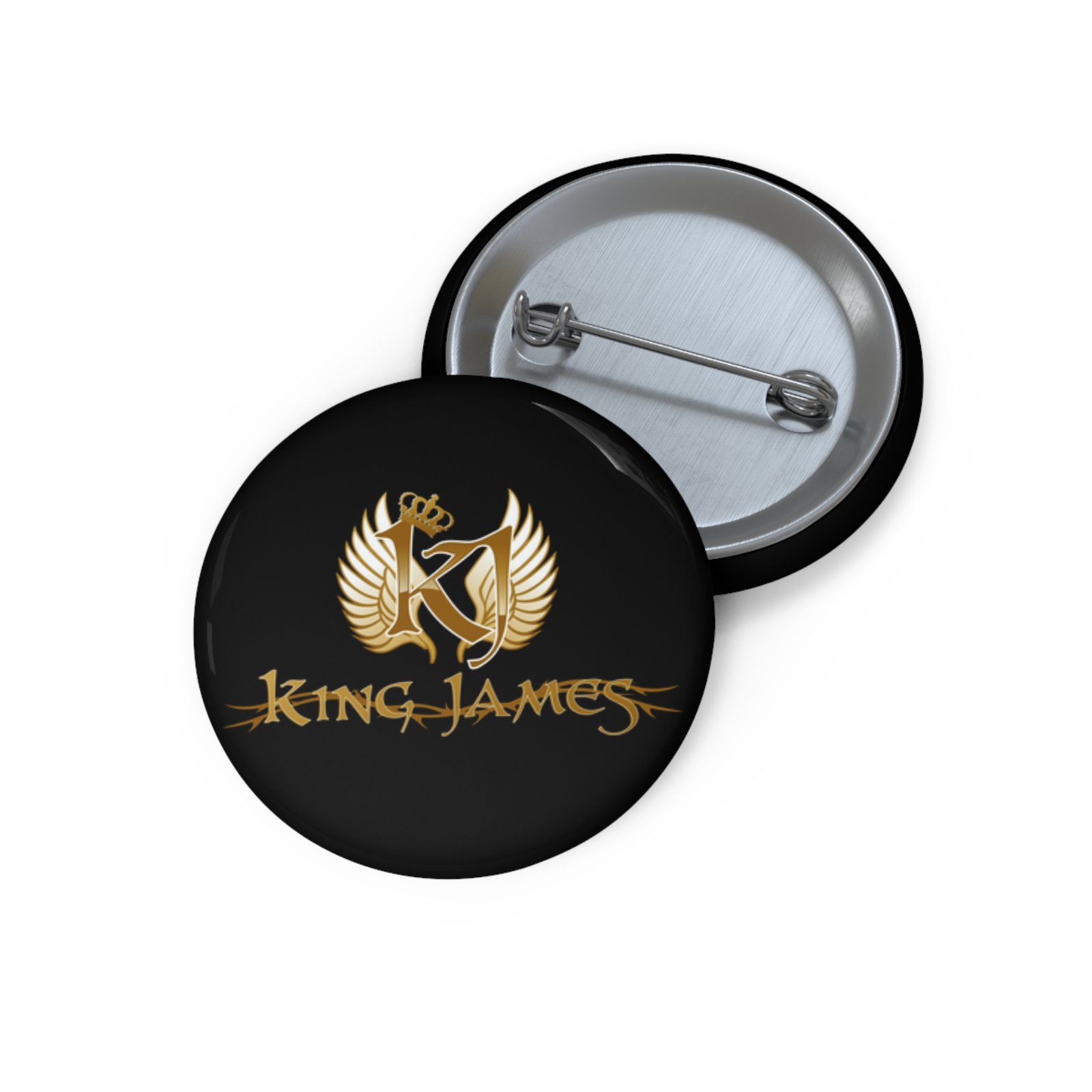 King James Logo Pin Buttons