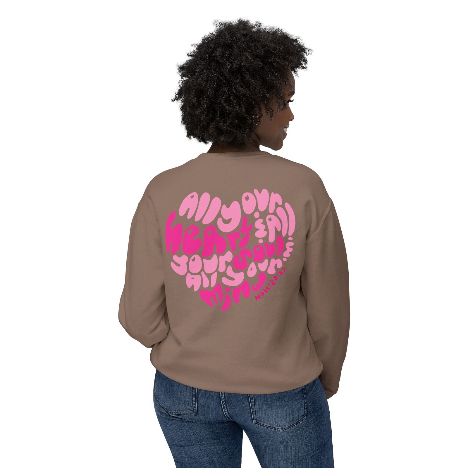 Heart Soul And Mind by Anchor Designs - Unisex Lightweight Crewneck Sweatshirt - Image 8