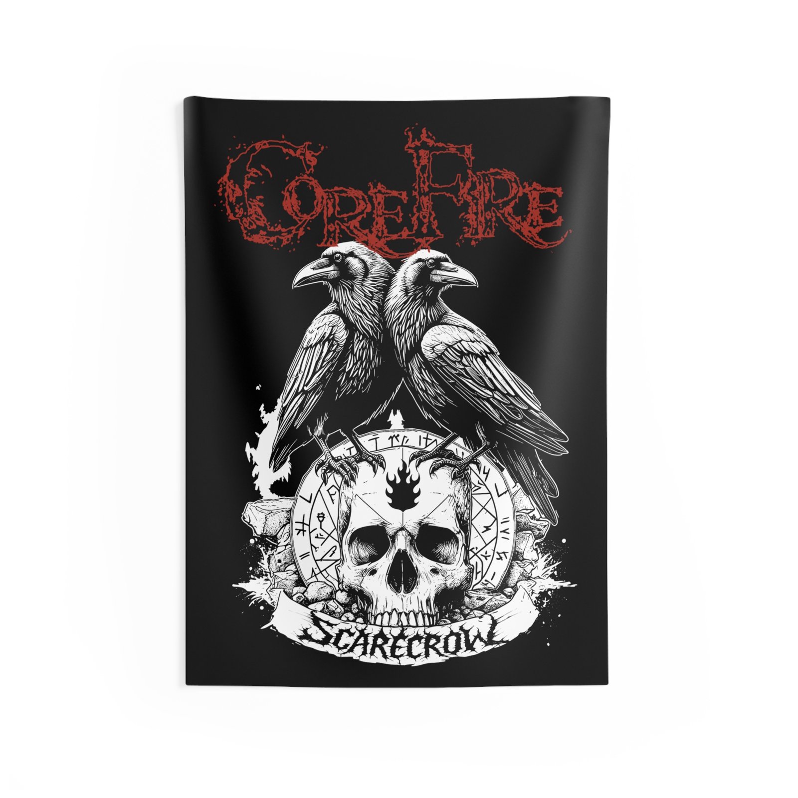 Core Fire - Scarecrow Indoor Wall Tapestries
