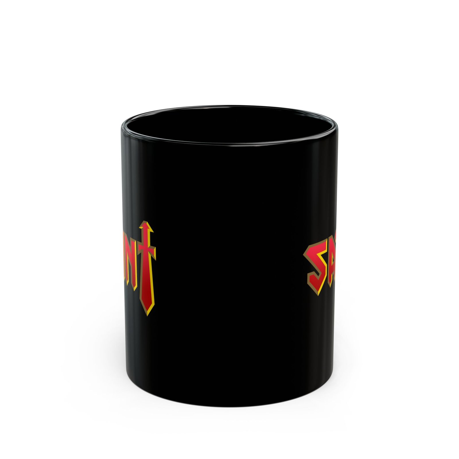 Saint Logo Black Mugs (11oz, 15oz)