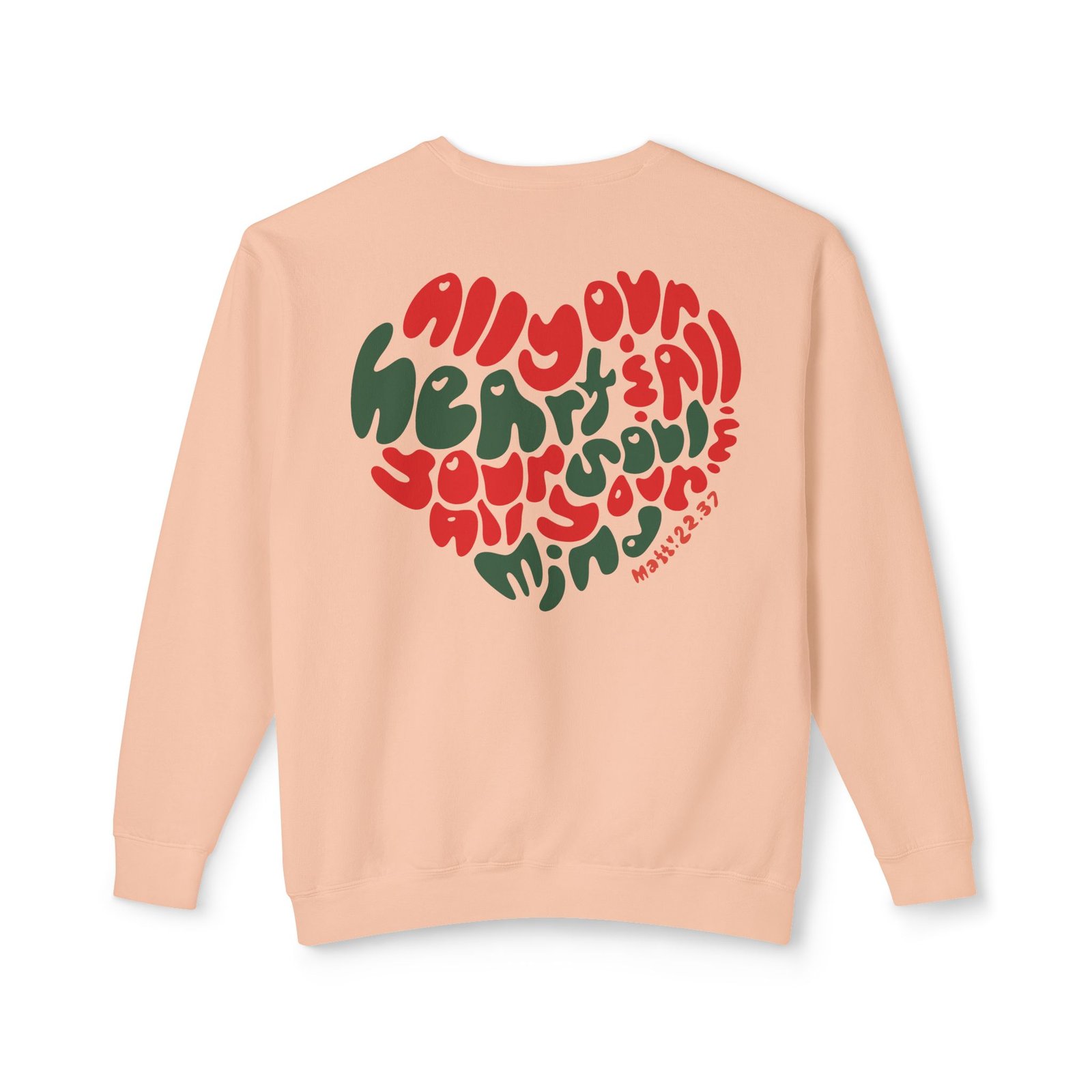 Heart Soul And Mind by Anchor Designs - Unisex Lightweight Crewneck Sweatshirt