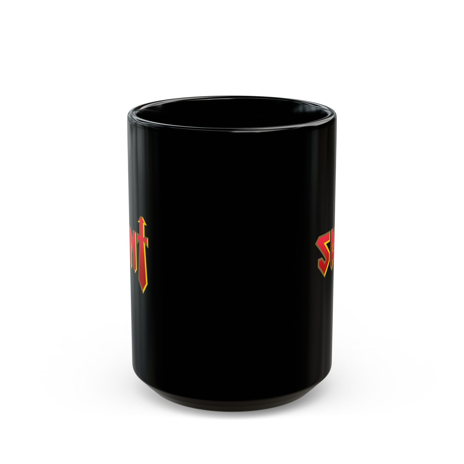 Saint Logo Black Mugs (11oz, 15oz) - Image 5
