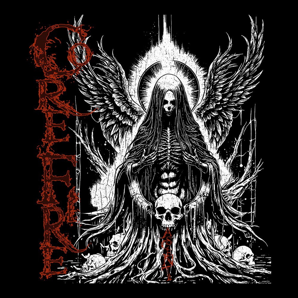Core Fire - Ascent 1989 - Black Denim Printed Patches (2 sizes)