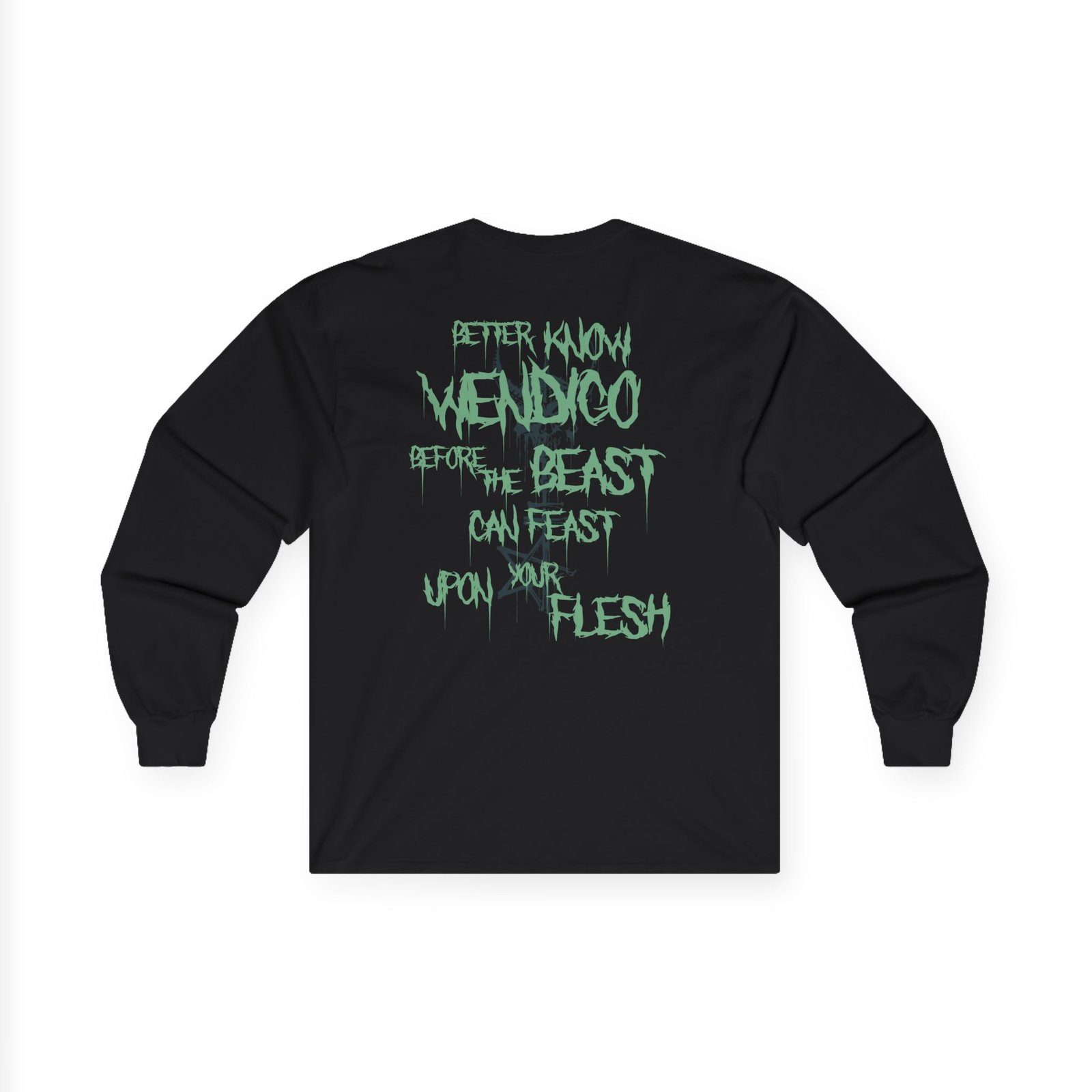 Whipkey - Wendigo (Green) Long Sleeve Tshirt (2-Sided) - Image 2